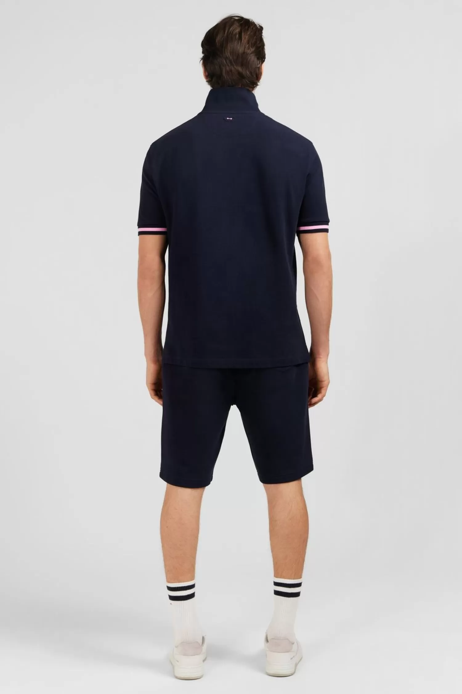 polo_bleu_marine_a_manches_courtes_3.webp Eden Park Polo Bleu Marine A Manches Courtes-Homme Polos
