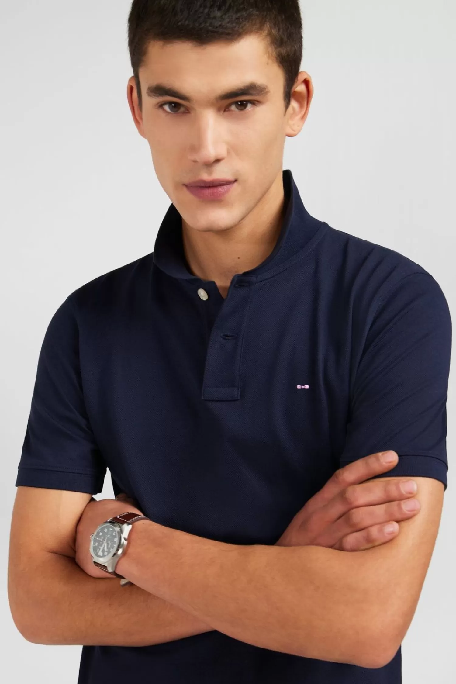 polo_bleu_marine_en_coton_pima_stretch_3.webp Eden Park Polo Bleu Marine En Coton Pima Stretch-Homme Polos