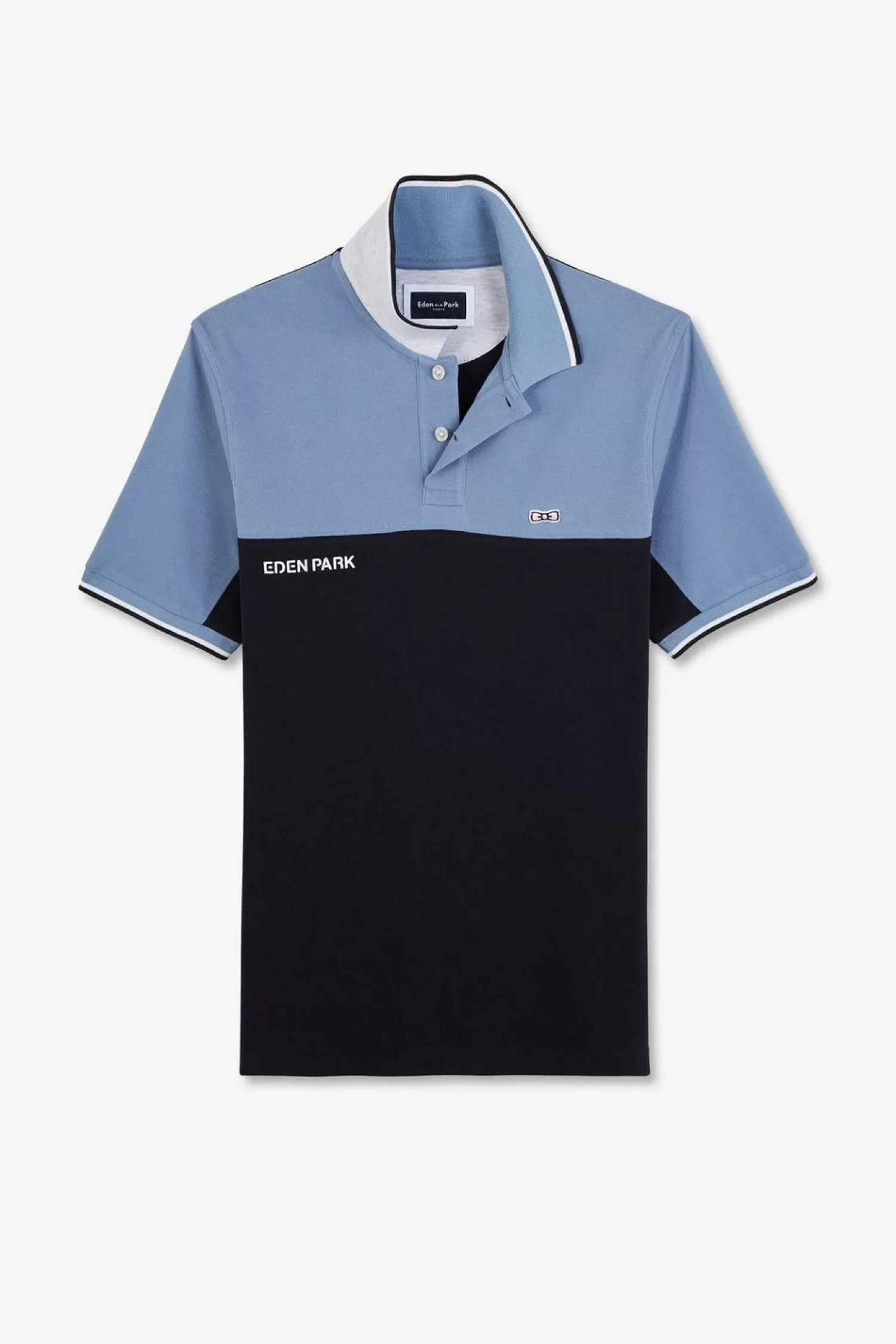 Eden Park Polo Colorblock Bleu A Manches Courtes-Homme Polos