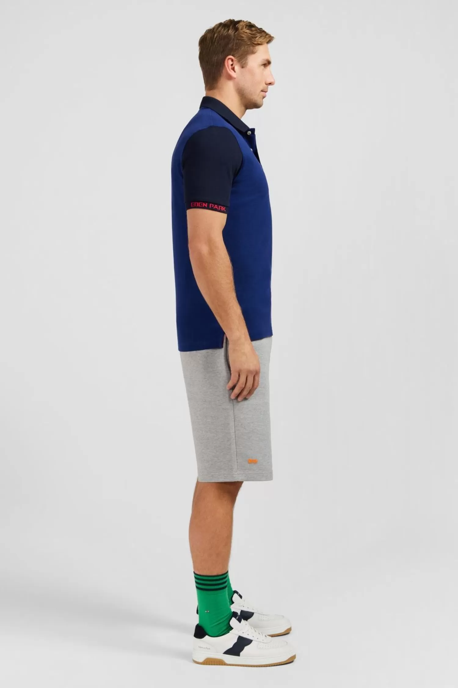 Eden Park Polo Colorblock Bleu A Manches Courtes-Homme Polos