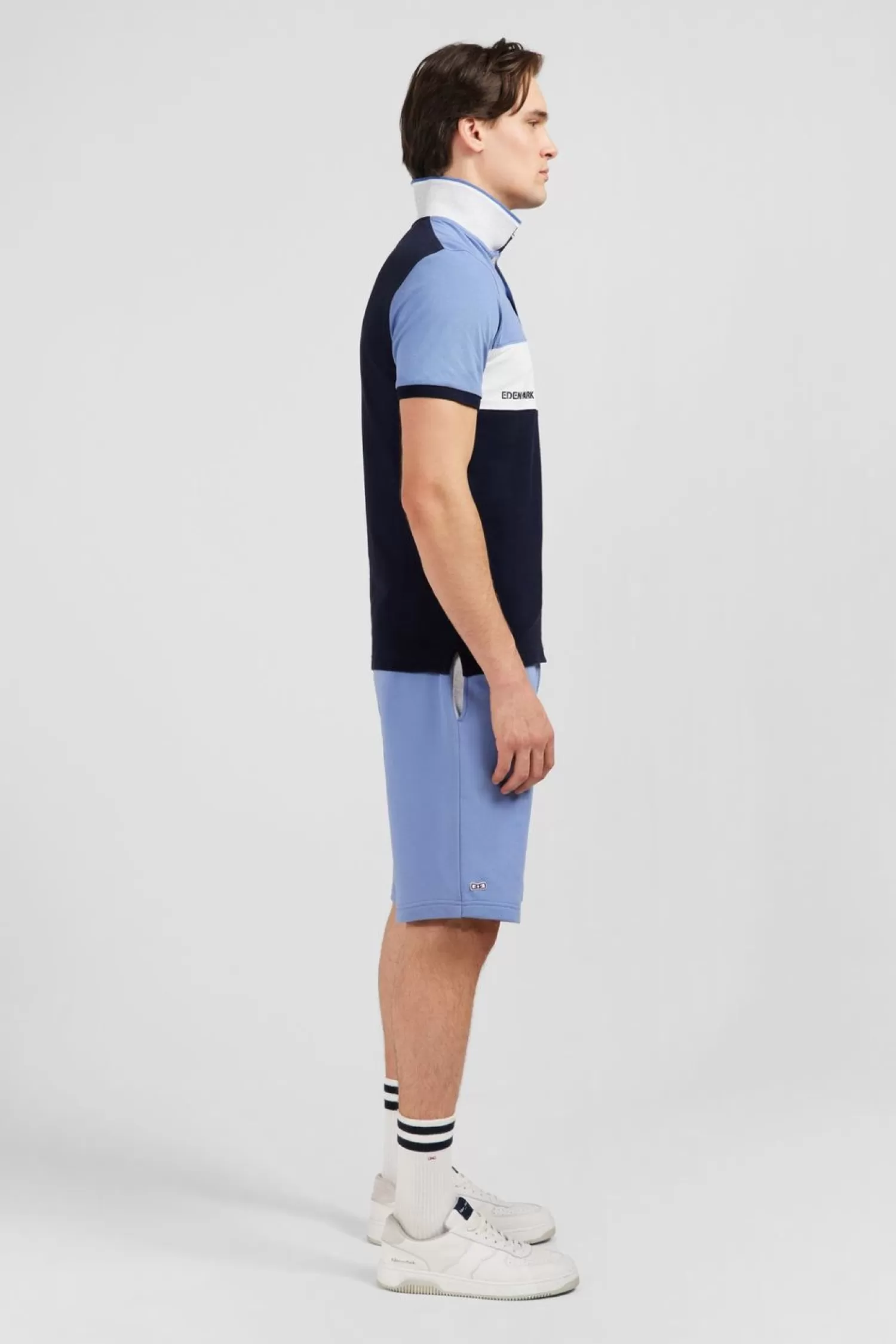 polo_colorblock_bleu_a_manches_courtes_3-2.webp Eden Park Polo Colorblock Bleu A Manches Courtes-Homme Polos