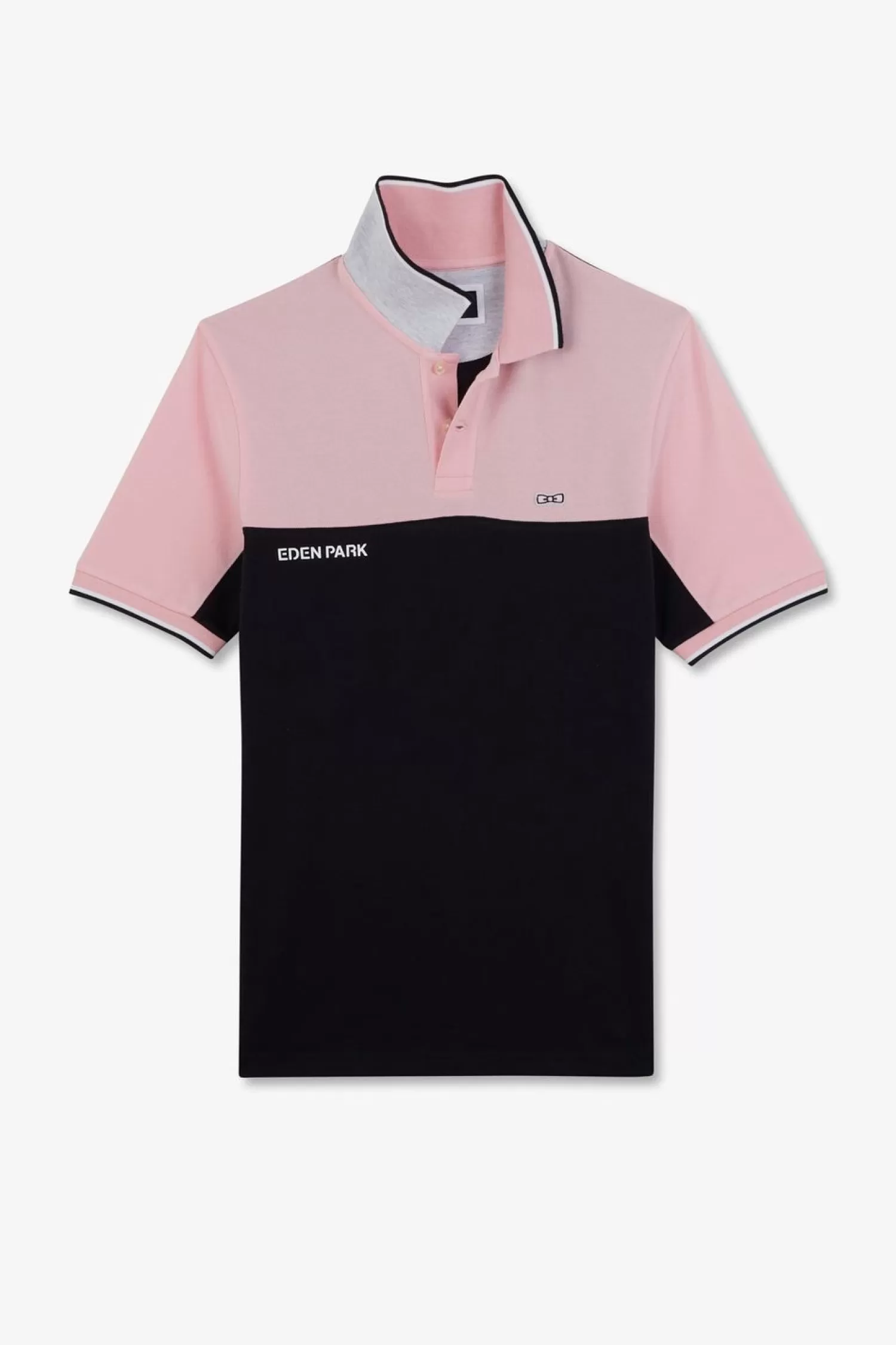 Eden Park Polo Colorblock Rose A Manches Courtes-Homme Polos