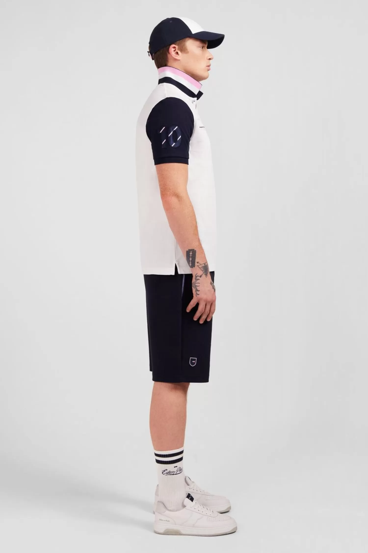 polo_colorblock_rose_en_coton_pique_a_broderie_xv_de_france_4.webp Eden Park Polo Colorblock Rose En Coton Pique A Broderie Xv De France-Homme Polos