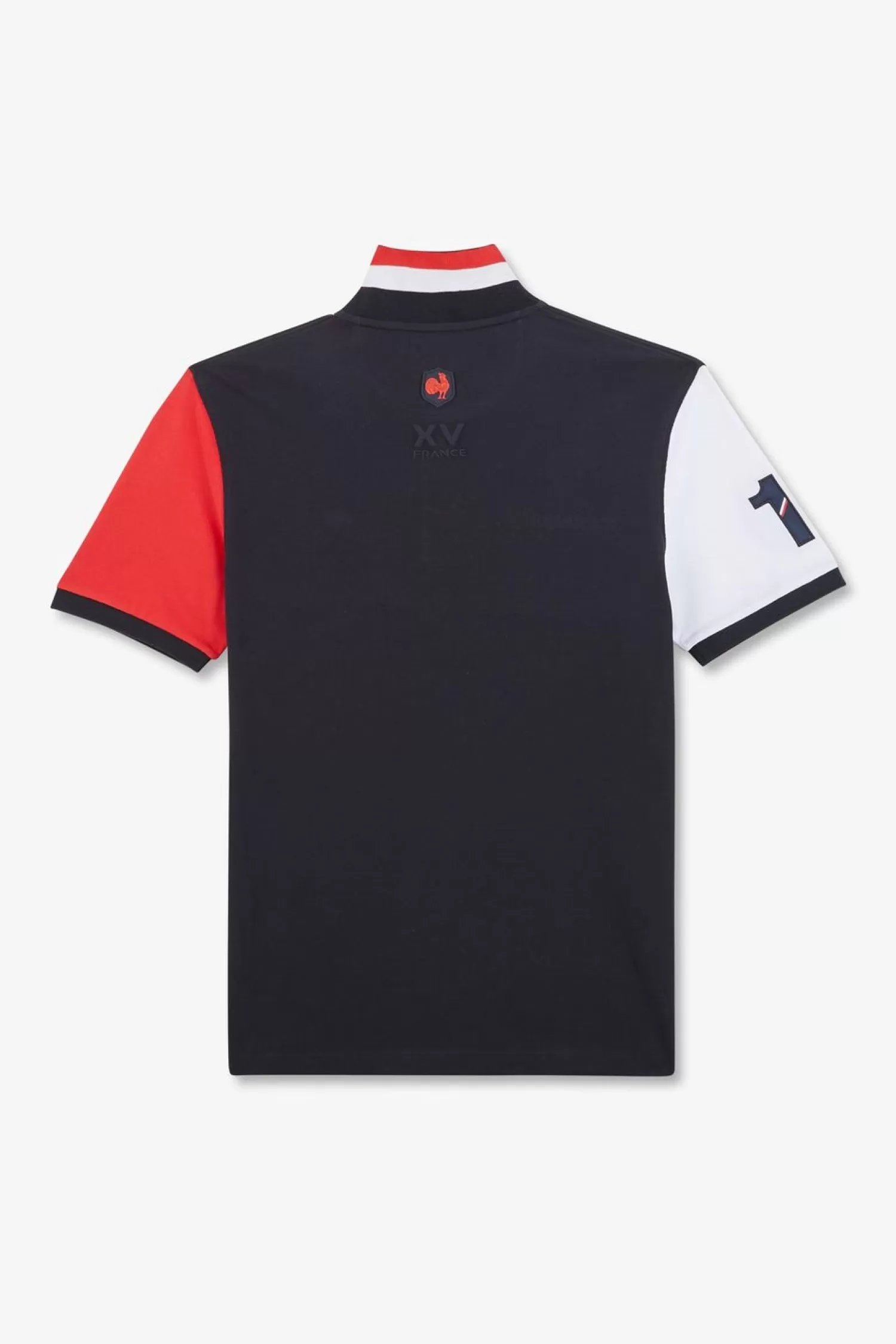 Eden Park Polo Colorblock Rouge En Coton Pique A Broderie Xv De France-Homme Polos