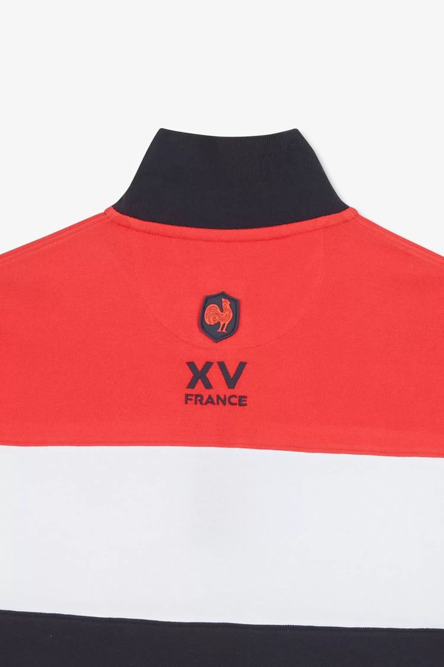 Eden Park Polo Colorblock Rouge En Coton Pique A Broderie Xv De France-Homme Polos