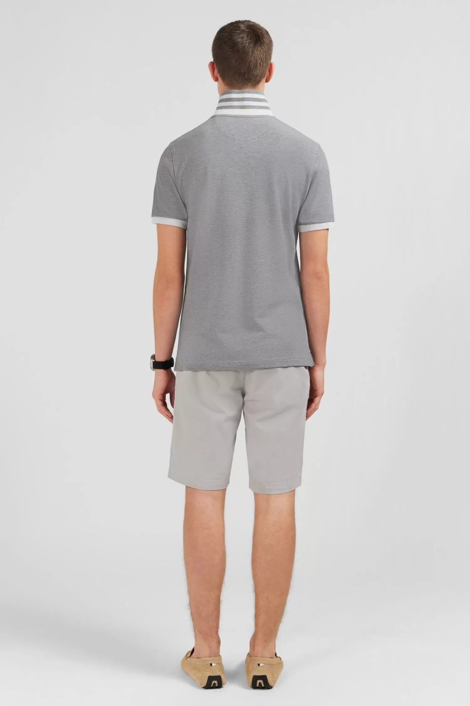 polo_gris_a_manches_courtes_5.webp Eden Park Polo Gris A Manches Courtes-Homme Polos
