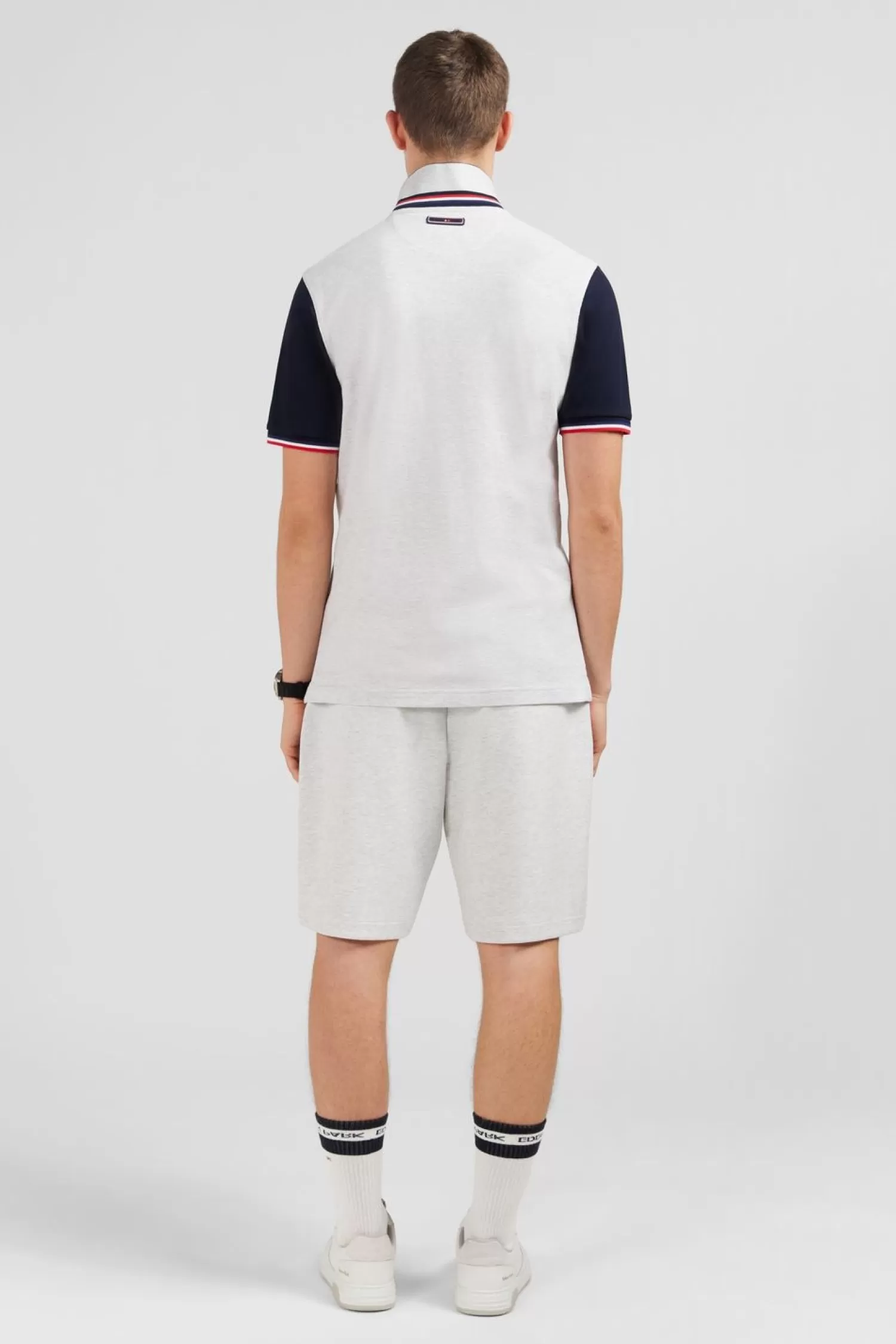 Eden Park Polo Gris Colorblock Manches Courtes-Homme Polos