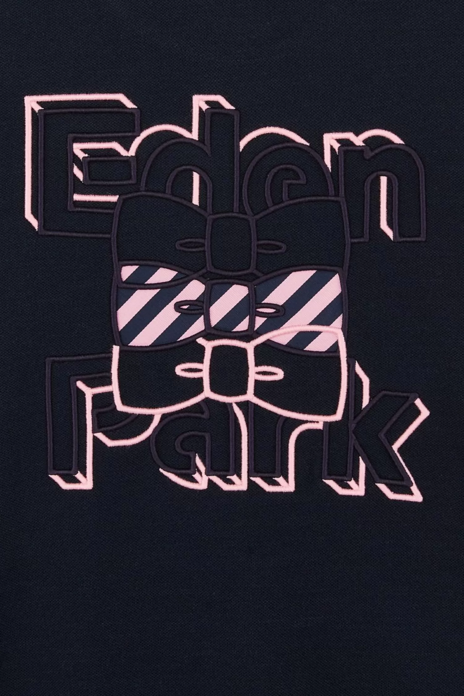 Eden Park Polo Manches Courtes Cercle Marine Et Rose En Pique Coton-Homme Polos