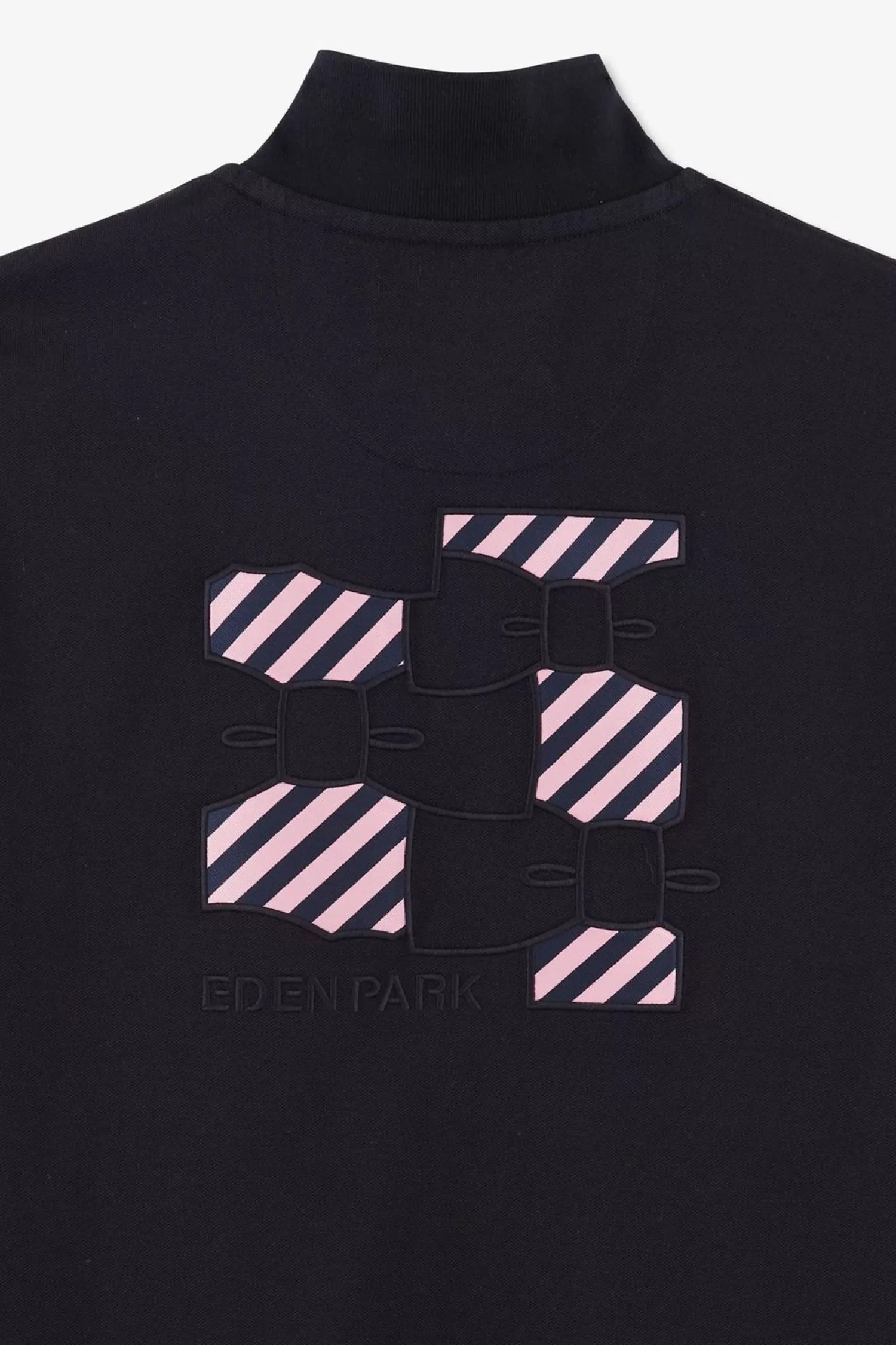 Eden Park Polo Manches Courtes Marine Tricolore En Pique Coton Details Noeuds-Homme Polos