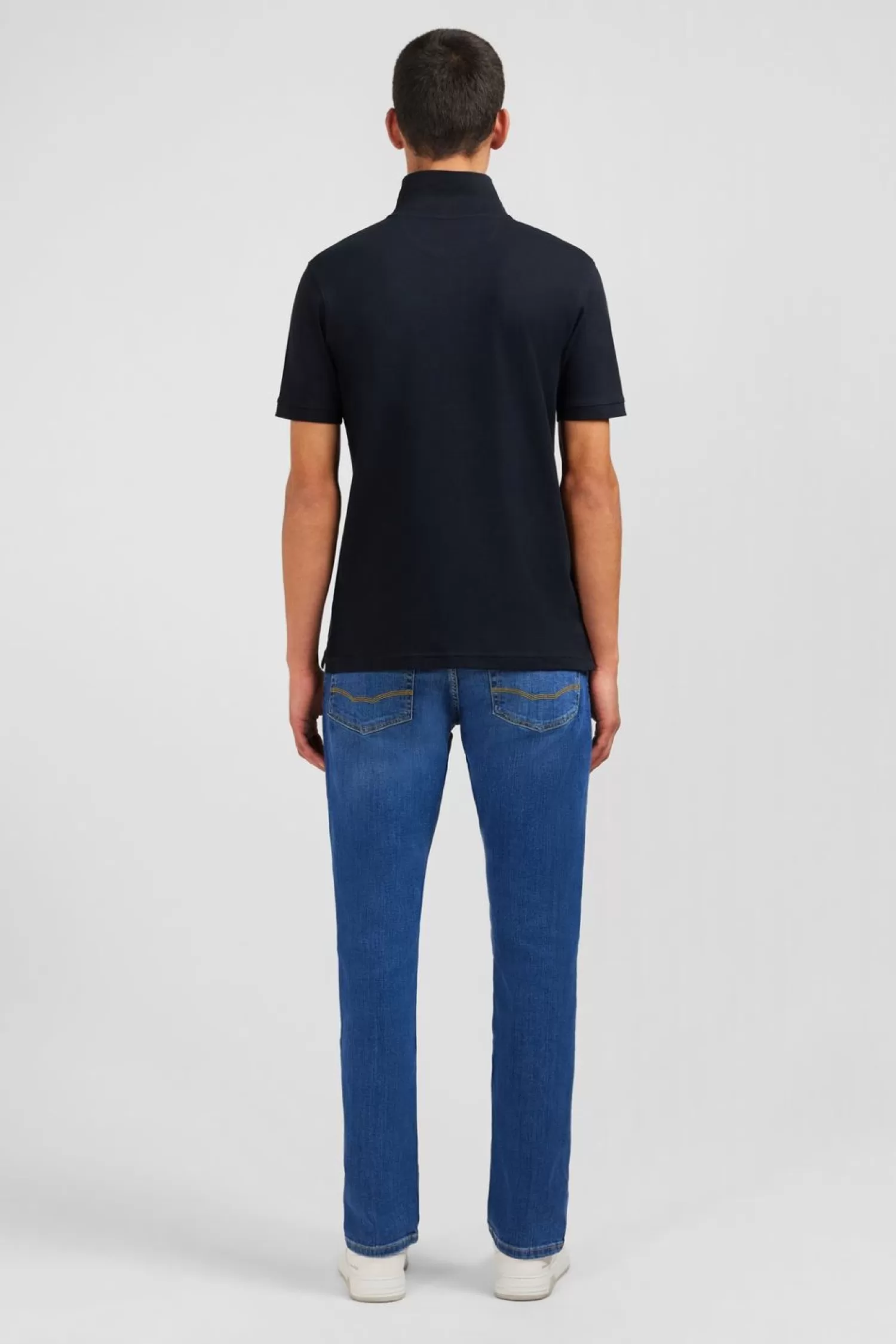 polo_noir_en_coton_pima_stretch_2.webp Eden Park Polo Noir En Coton Pima Stretch-Homme Polos