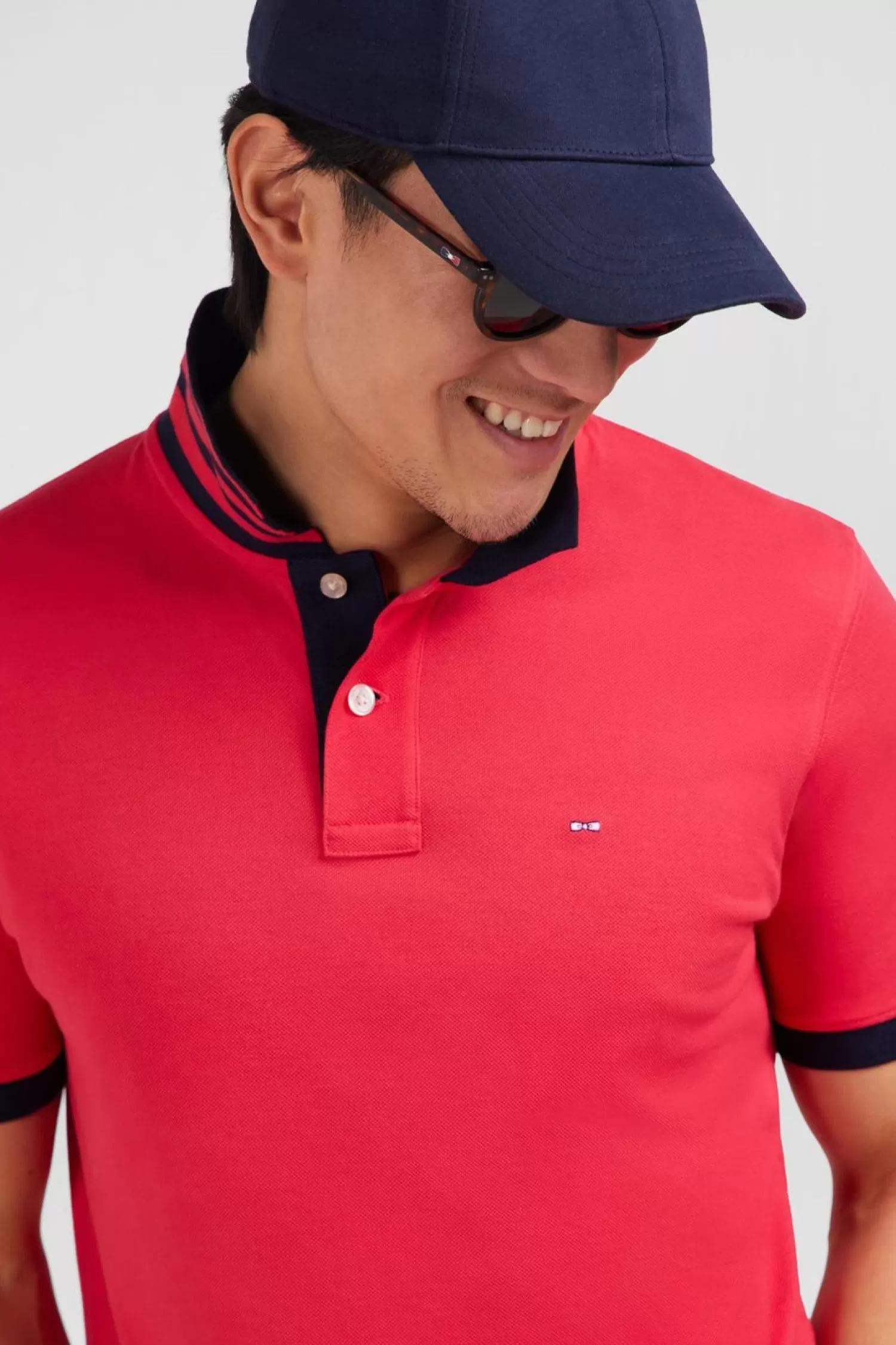 polo_rouge_manches_courtes_2.webp Eden Park Polo Rouge Manches Courtes-Homme Polos