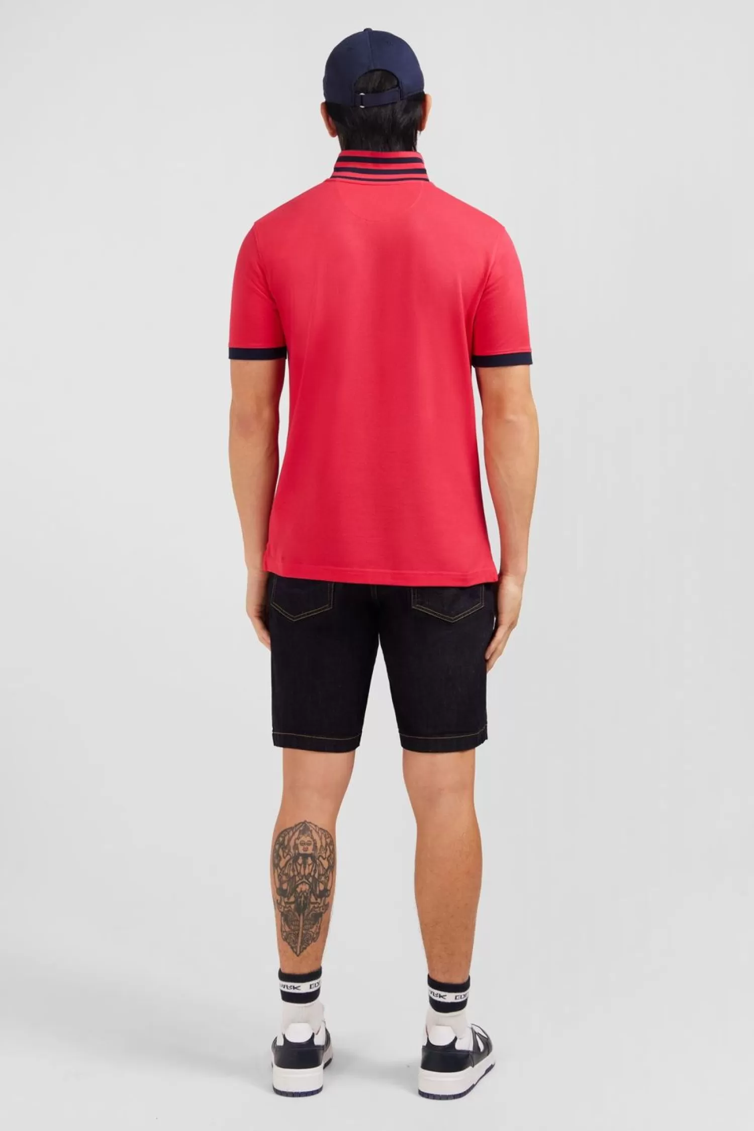 polo_rouge_manches_courtes_5.webp Eden Park Polo Rouge Manches Courtes-Homme Polos