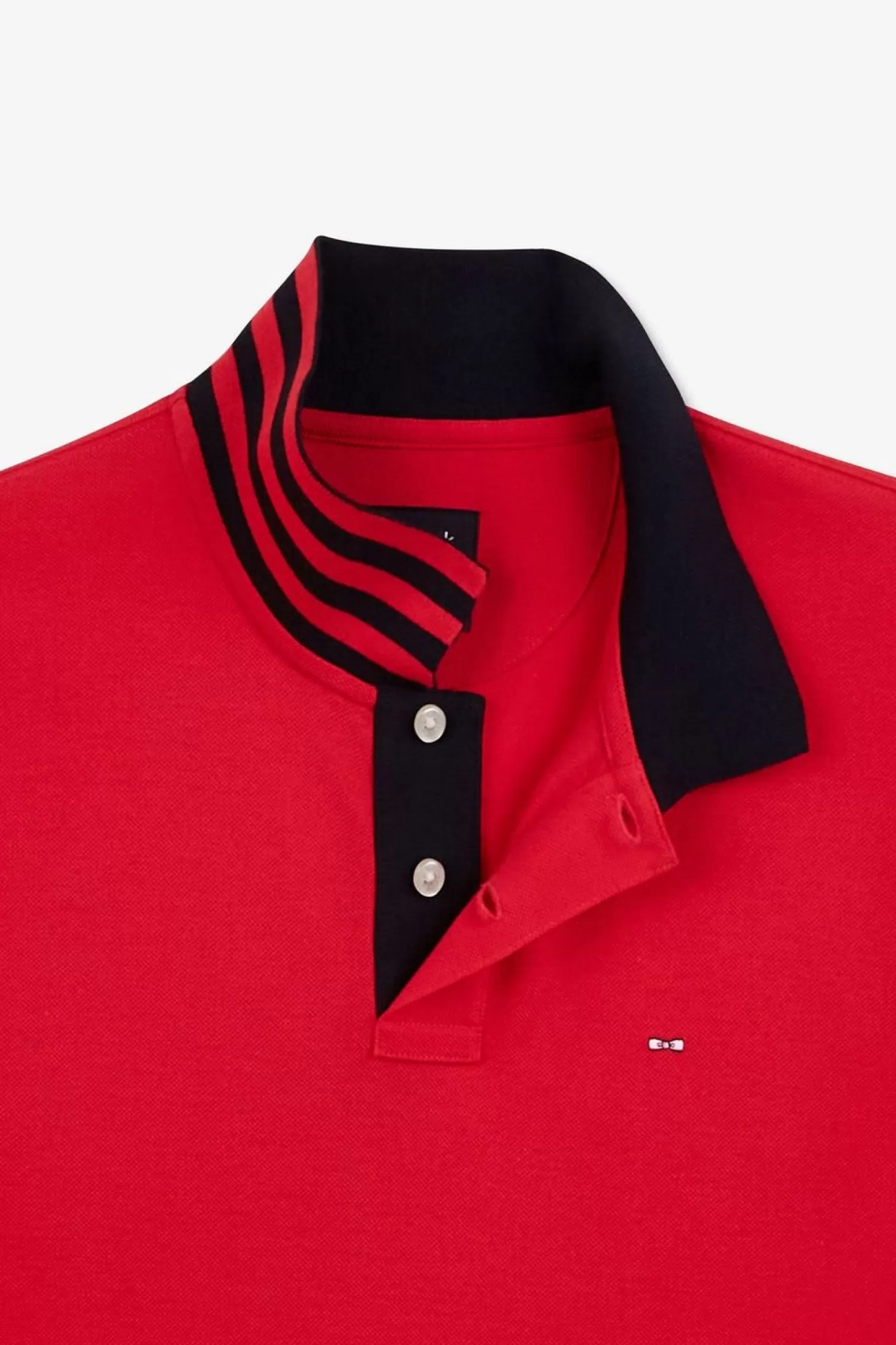polo_rouge_manches_courtes_6.webp Eden Park Polo Rouge Manches Courtes-Homme Polos
