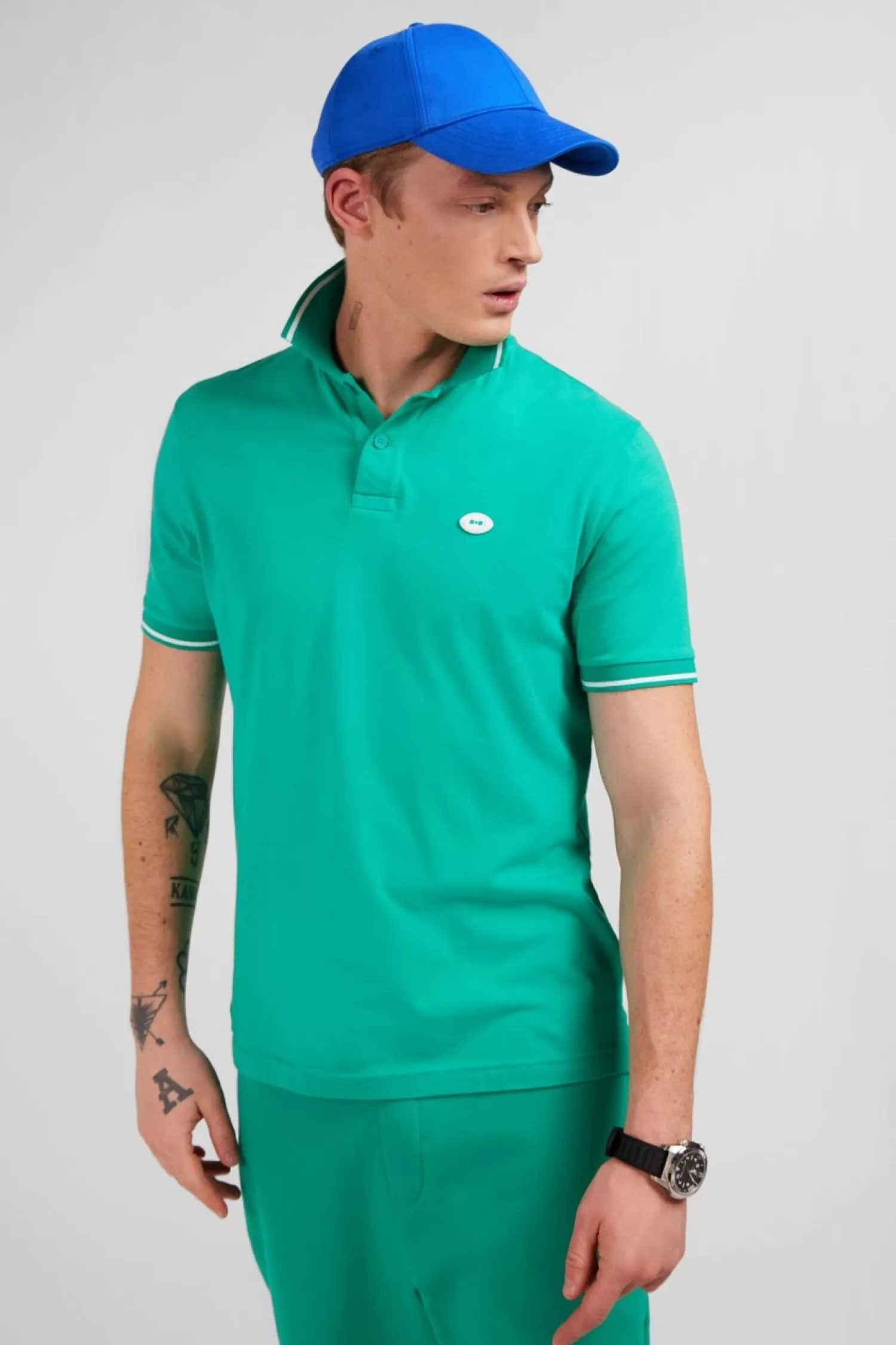 polo_vert_a_manches_courtes_2.webp Eden Park Polo Vert A Manches Courtes-Homme Polos