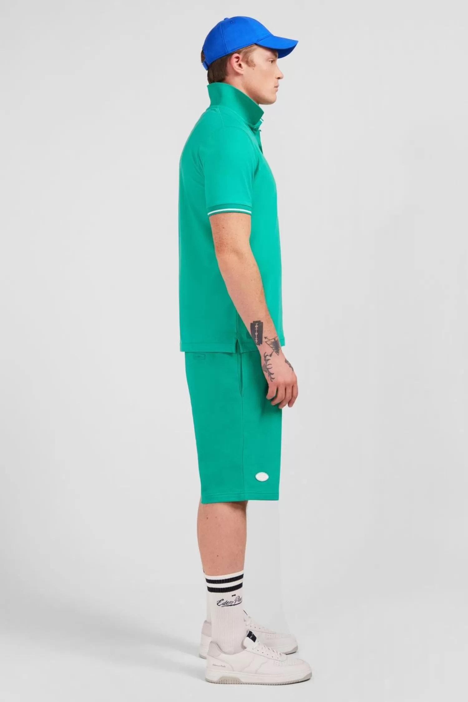 polo_vert_a_manches_courtes_3.webp Eden Park Polo Vert A Manches Courtes-Homme Polos