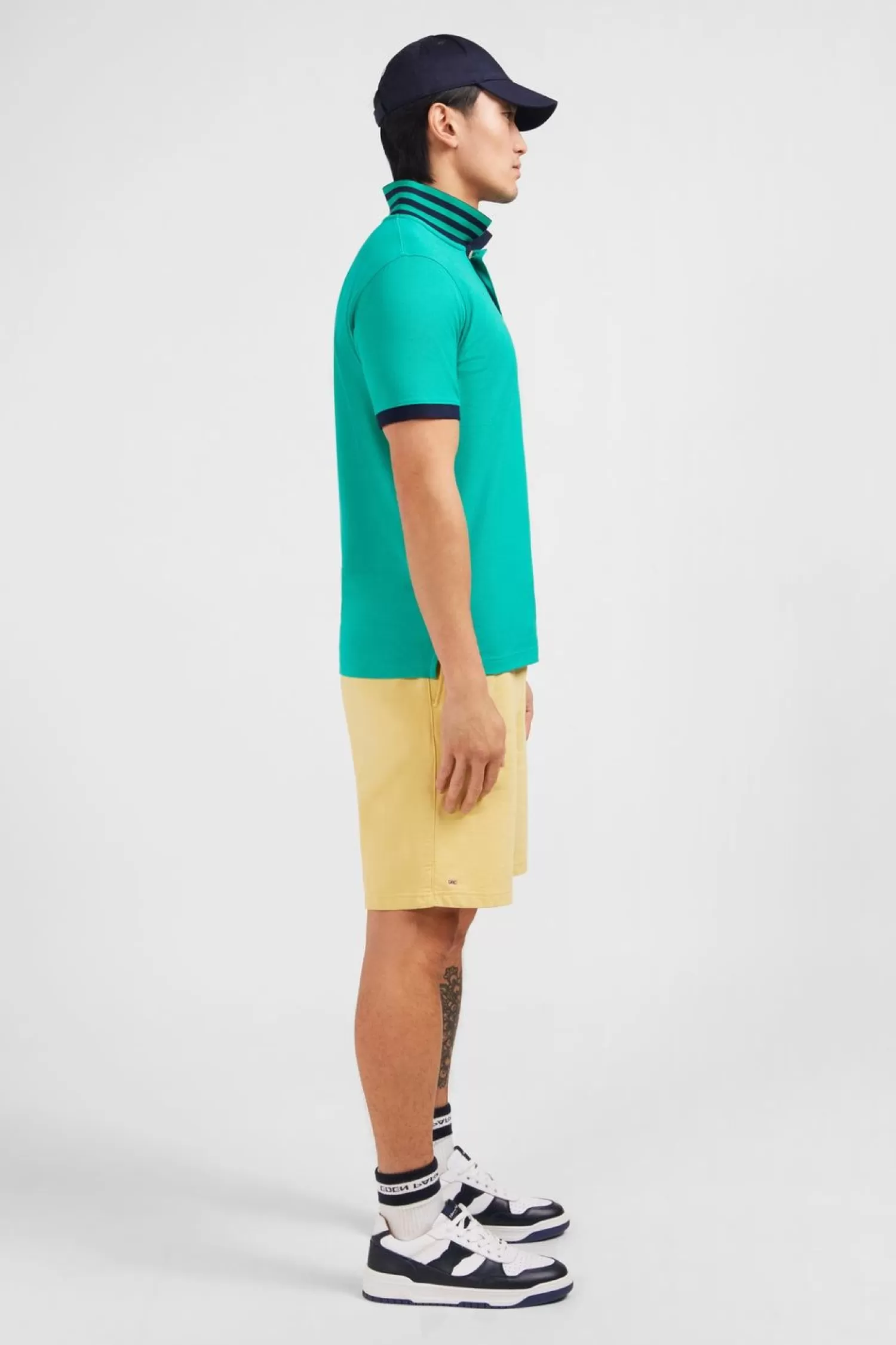 polo_vert_manches_courtes_4.webp Eden Park Polo Vert Manches Courtes-Homme Polos