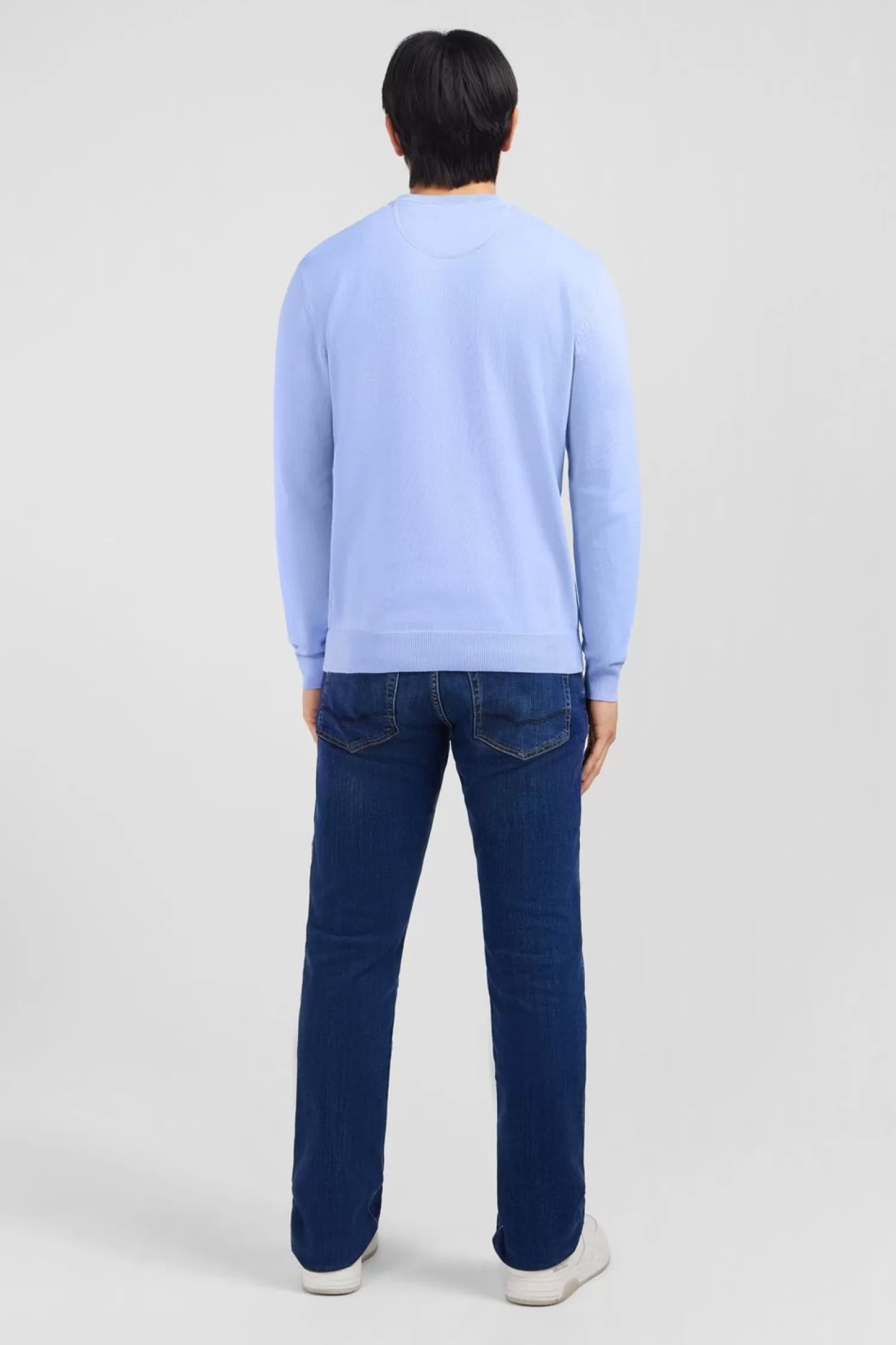 pull_bleu_a_col_rond_en_coton_2.webp Eden Park Pull Bleu A Col Rond En Coton-Homme Pulls