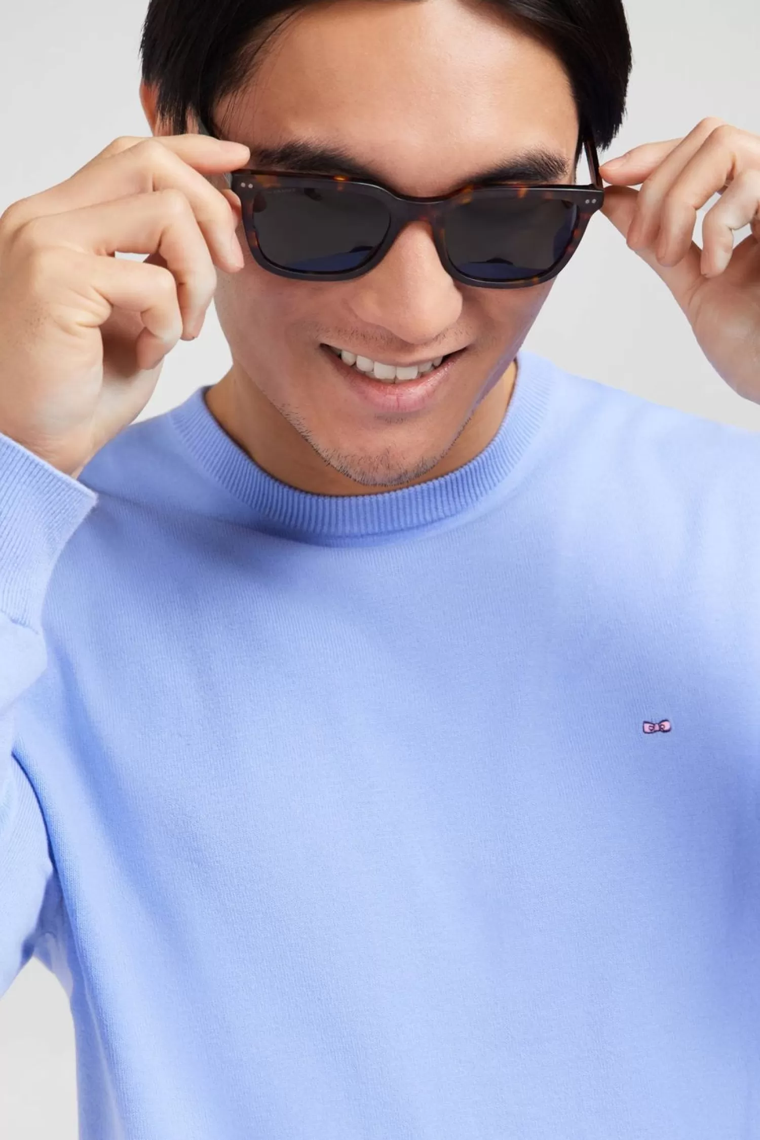 pull_bleu_a_col_rond_en_coton_3.webp Eden Park Pull Bleu A Col Rond En Coton-Homme Pulls