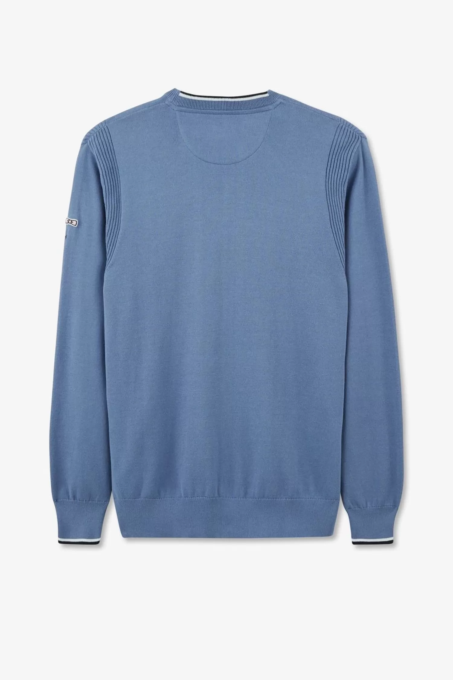 pull_bleu_uni_3.webp Eden Park Pull Bleu Uni-Homme Pulls