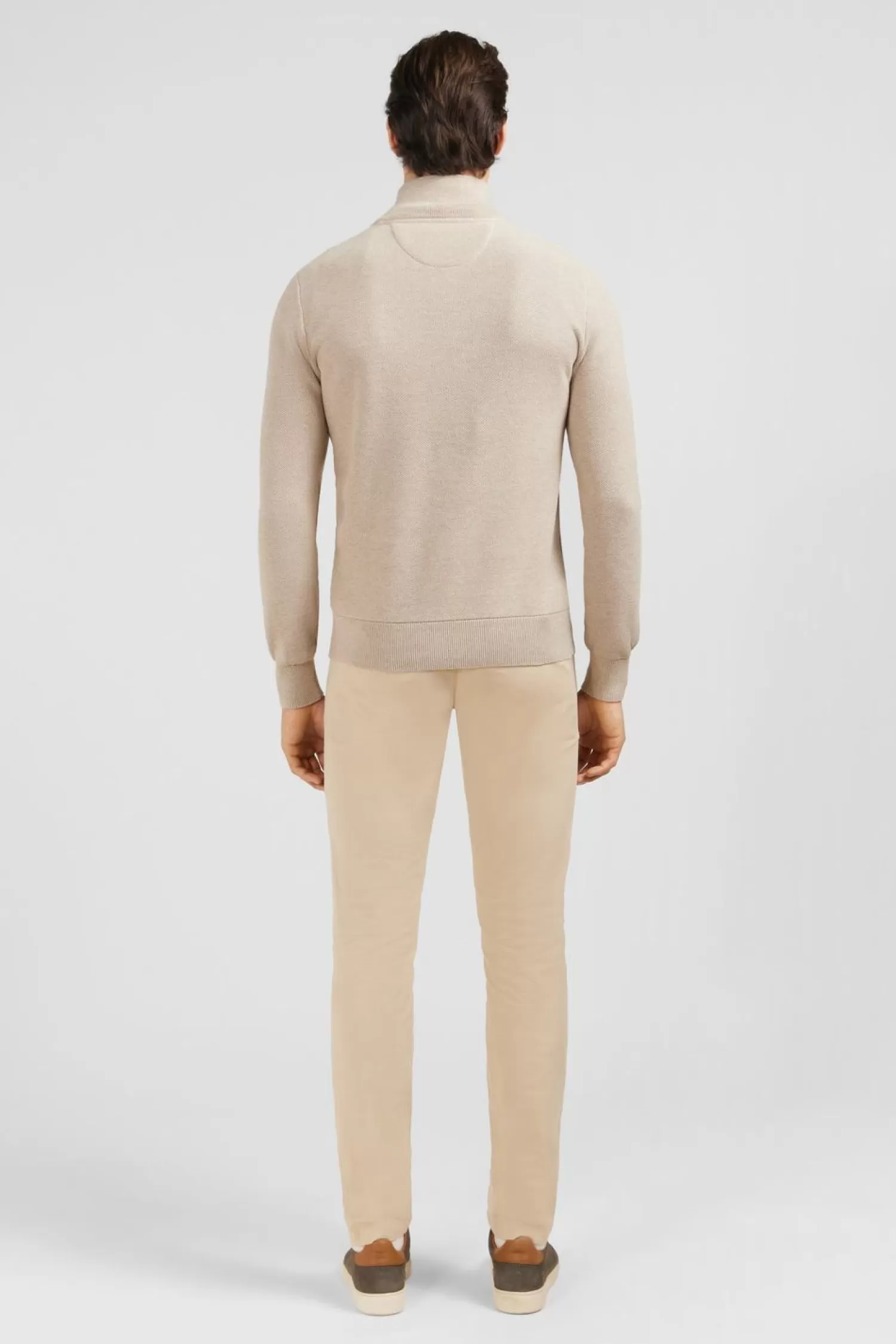 pull_col_camionneur_zippe_en_coton_beige_3.webp Eden Park Pull Col Camionneur Zippe En Coton Beige-Homme Pulls