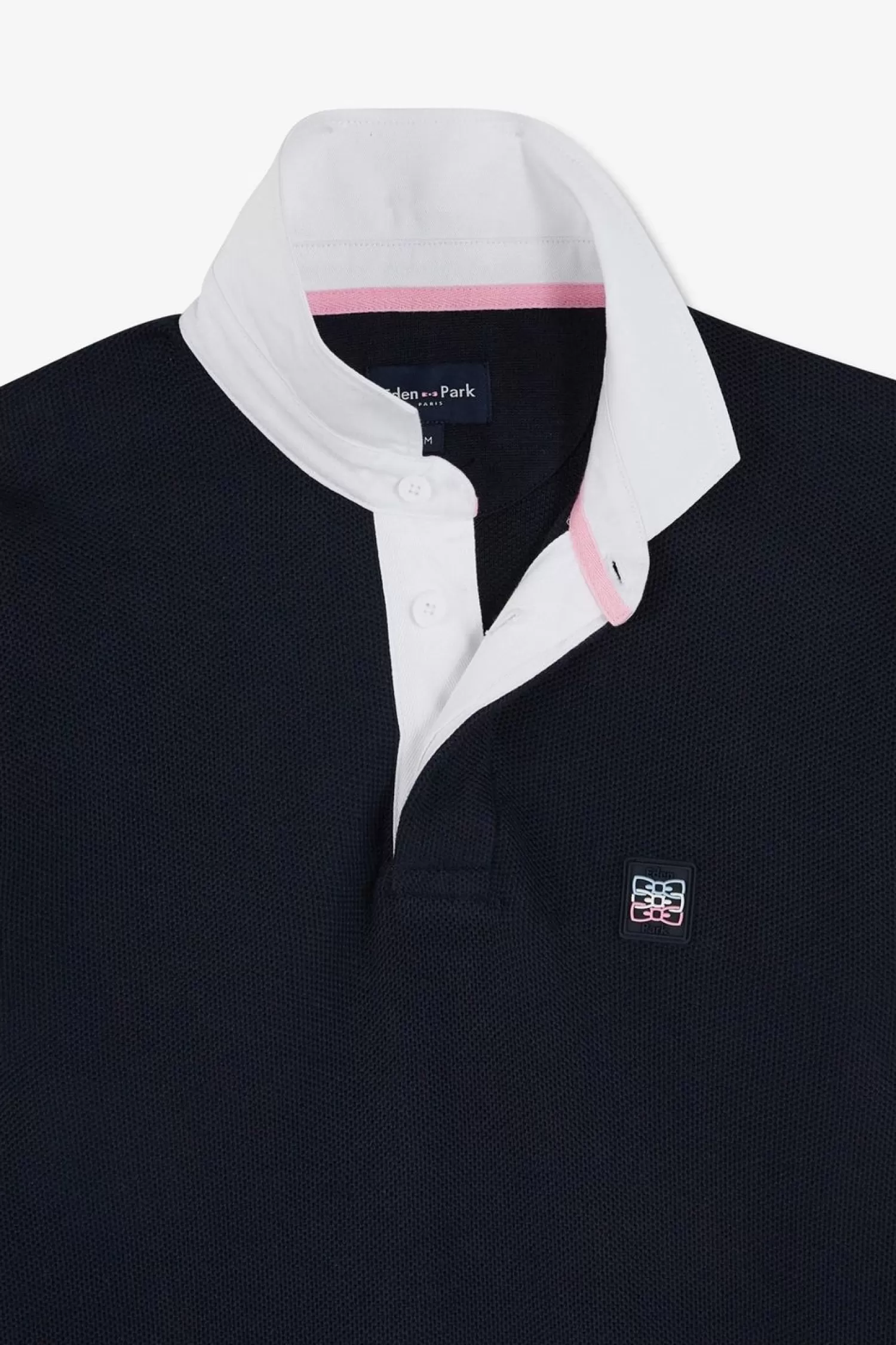 pull_colorblock_marine_a_col_maillot_en_coton_6.webp Eden Park Pull Colorblock Marine A Col Maillot En Coton-Homme Maillots De Rugby