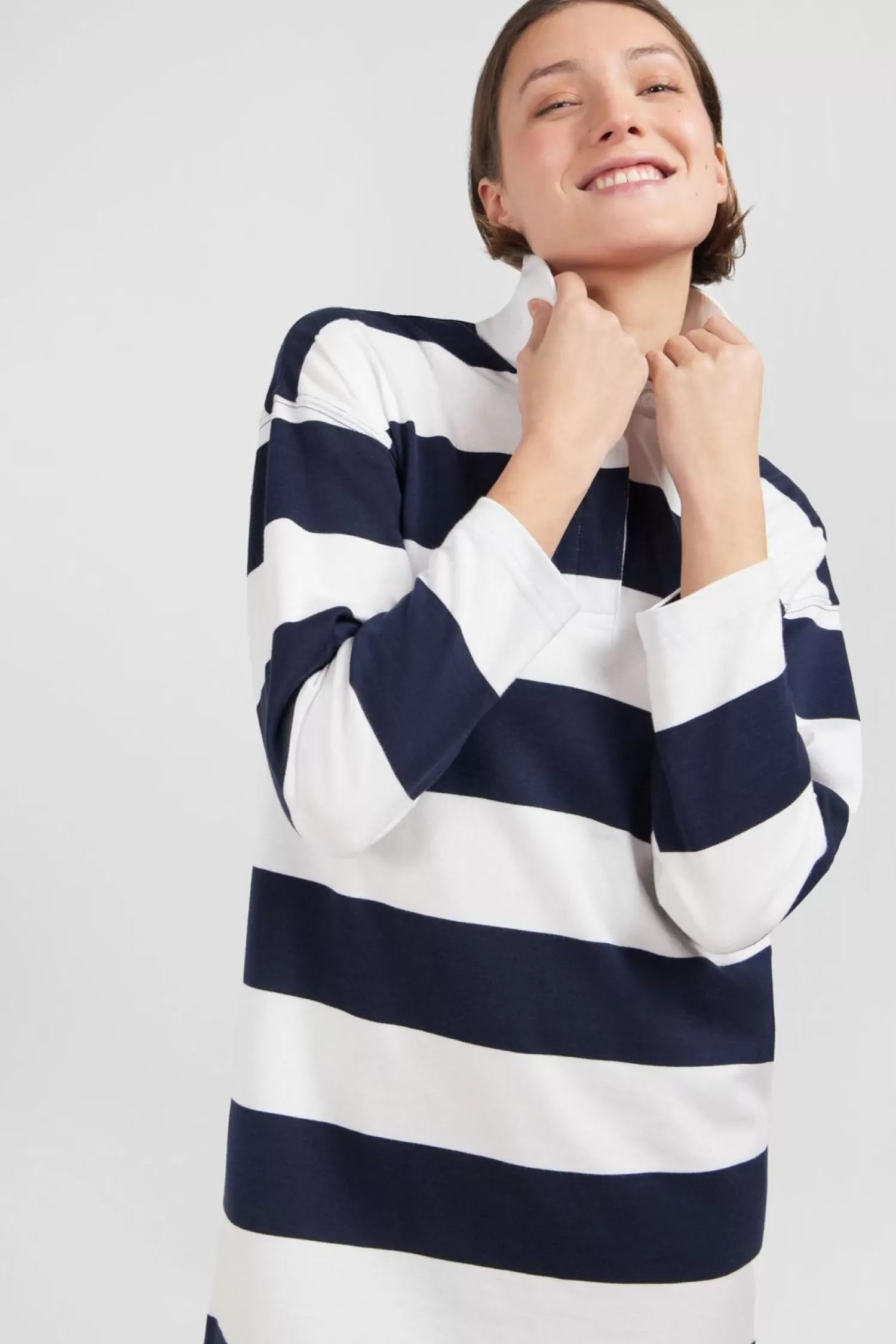 Eden Park Robe A Larges Rayures Bicolores-Femme Robes