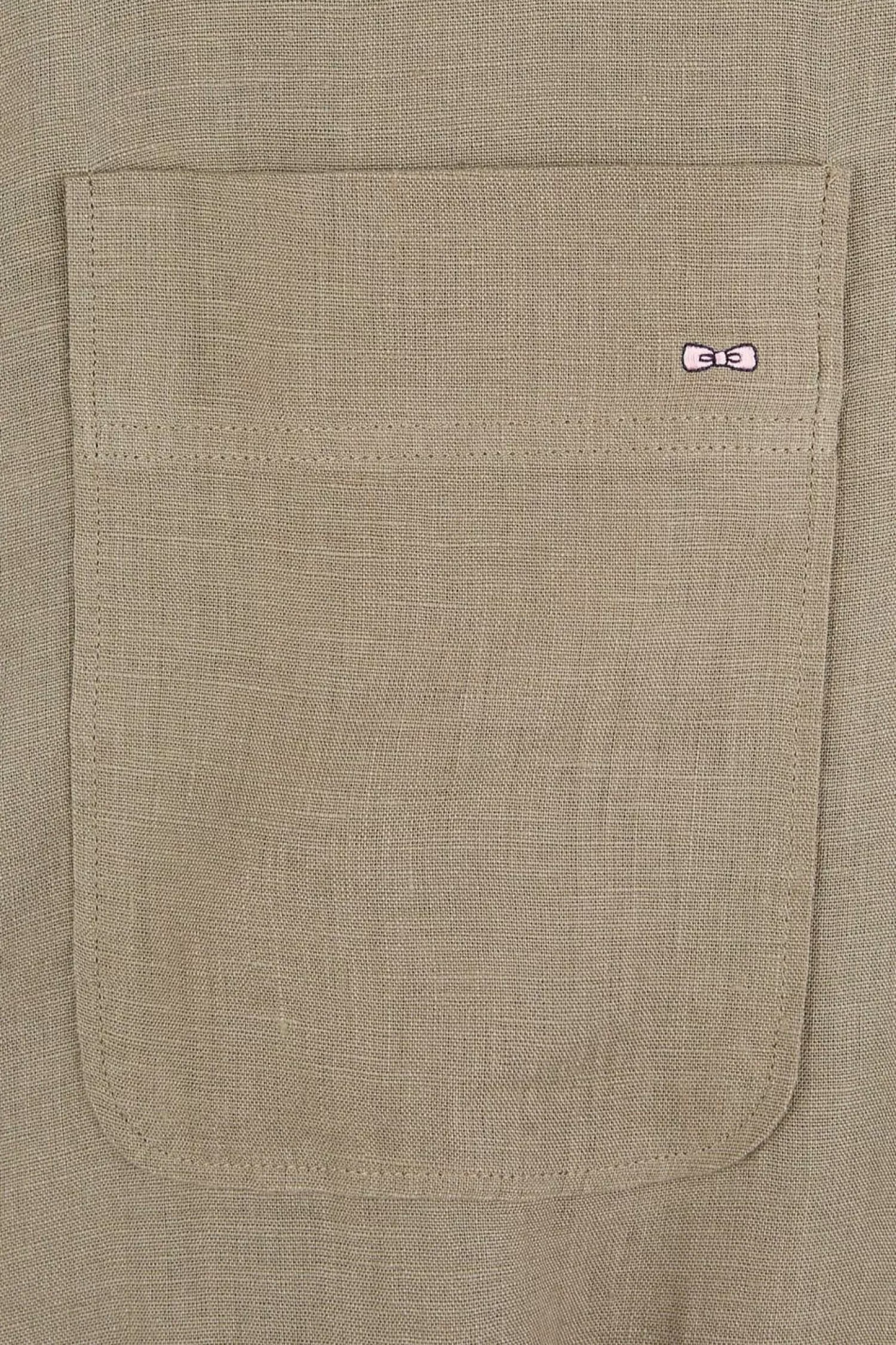 robe_chemise_en_lin_kaki_6.webp Eden Park Robe Chemise En Lin Kaki-Femme Robes