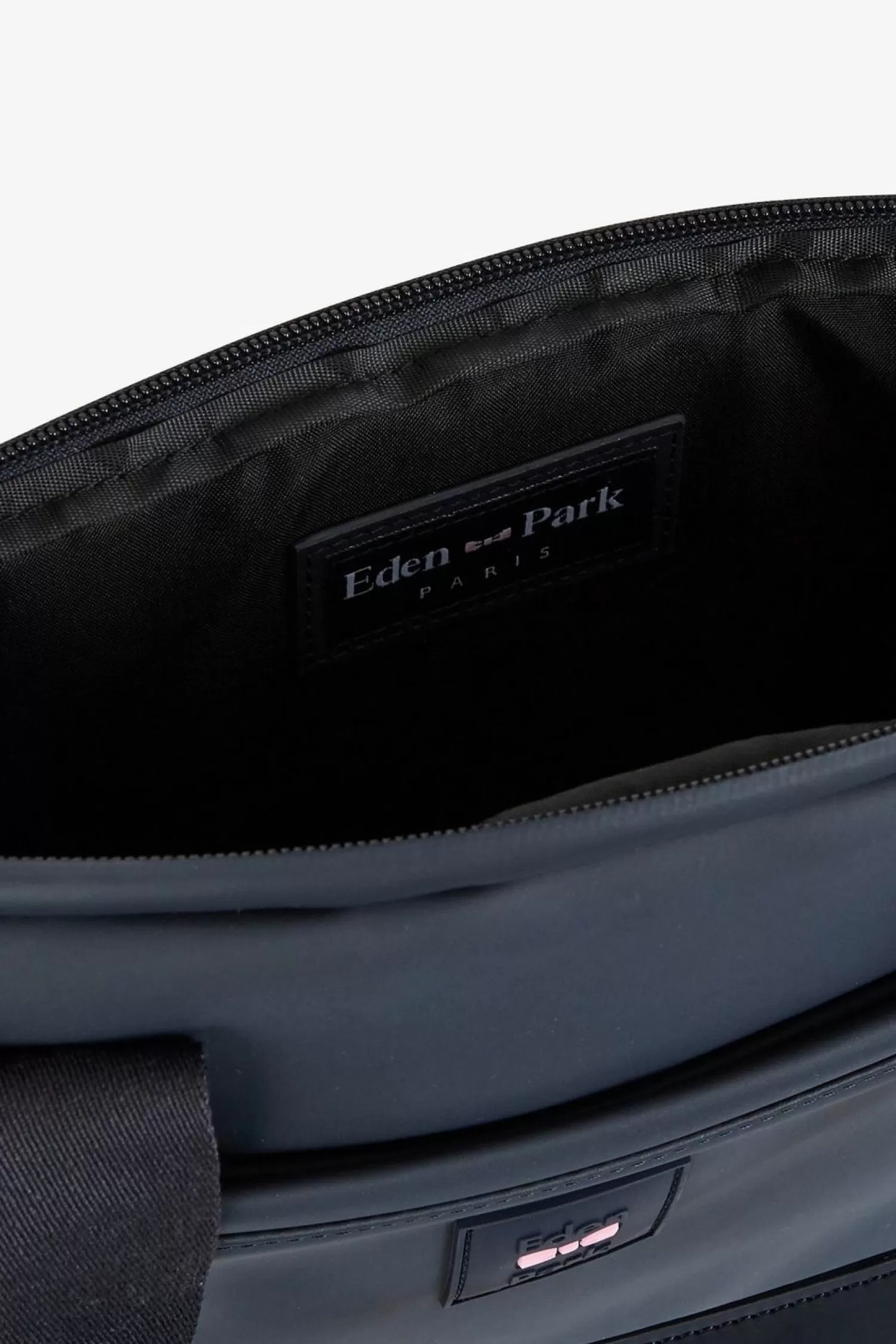 Eden Park Sacoche Ordinateur Portable Bleu Marine En Gomme 16"-Homme Sacoches