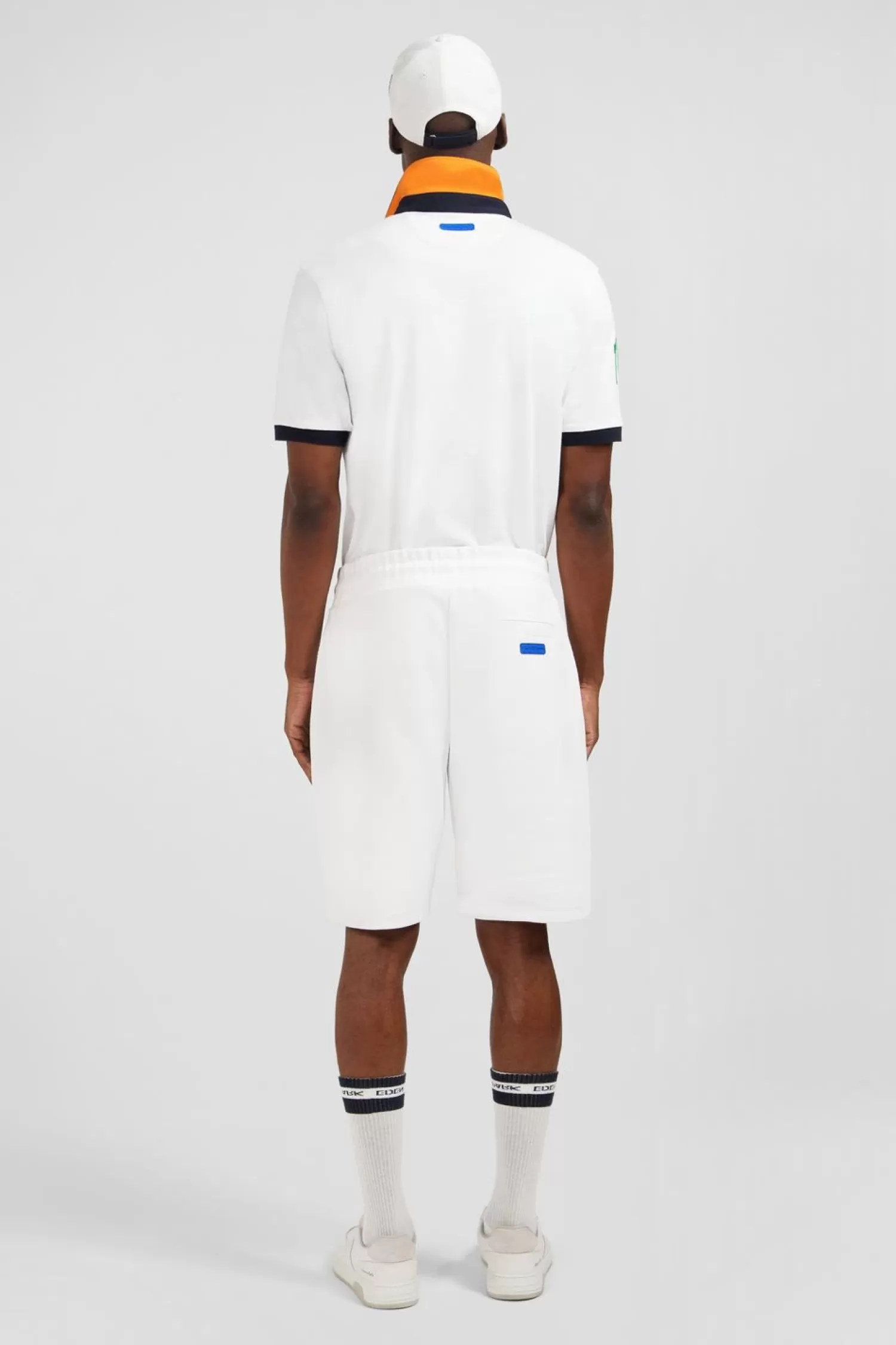 Eden Park Short Blanc A Details Colores-Homme Shorts Et Bermudas