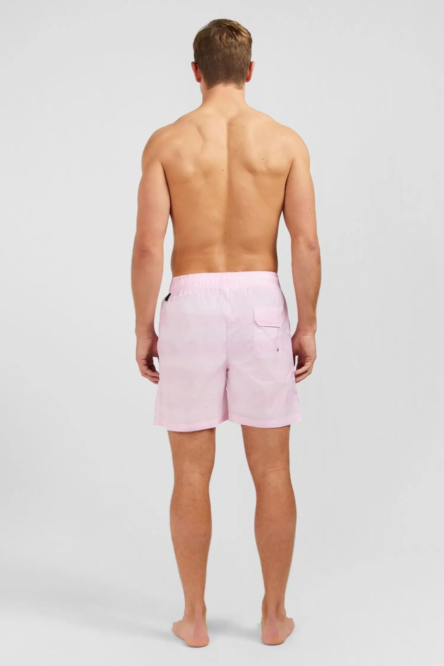 short_de_bain_a_rayures_rose_4.webp Eden Park Short De Bain A Rayures Rose-Homme Maillots De Bain