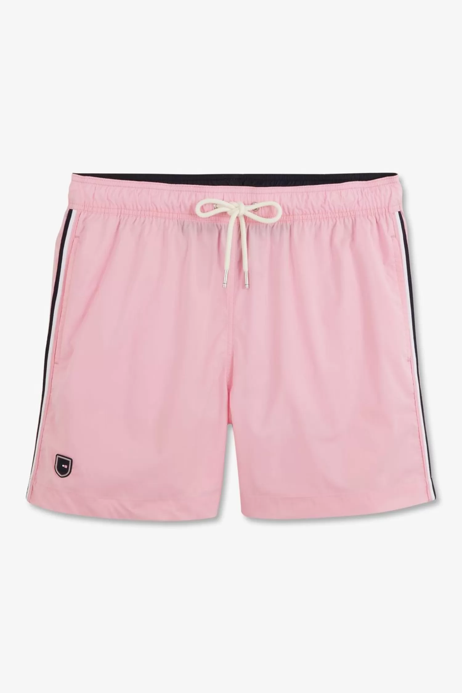 Eden Park Short De Bain Uni Detail Bandes Tricolores-Homme Maillots De Bain