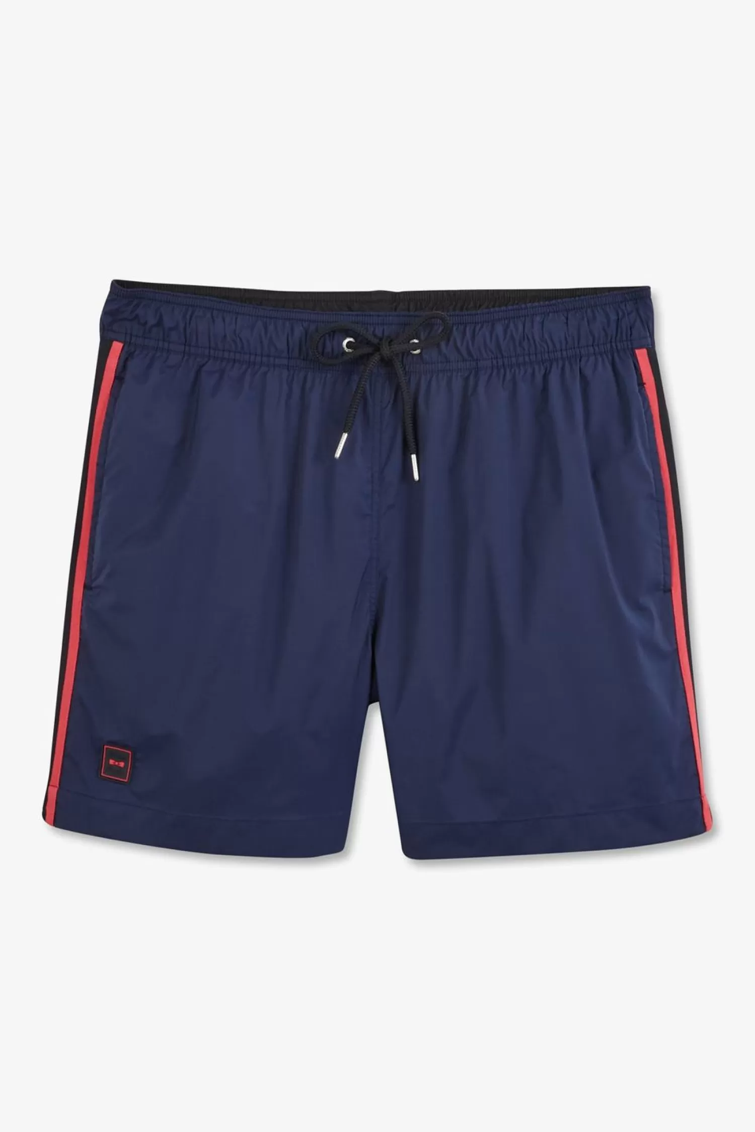 Eden Park Short De Bain Uni Detail Bandes Tricolores-Homme Maillots De Bain