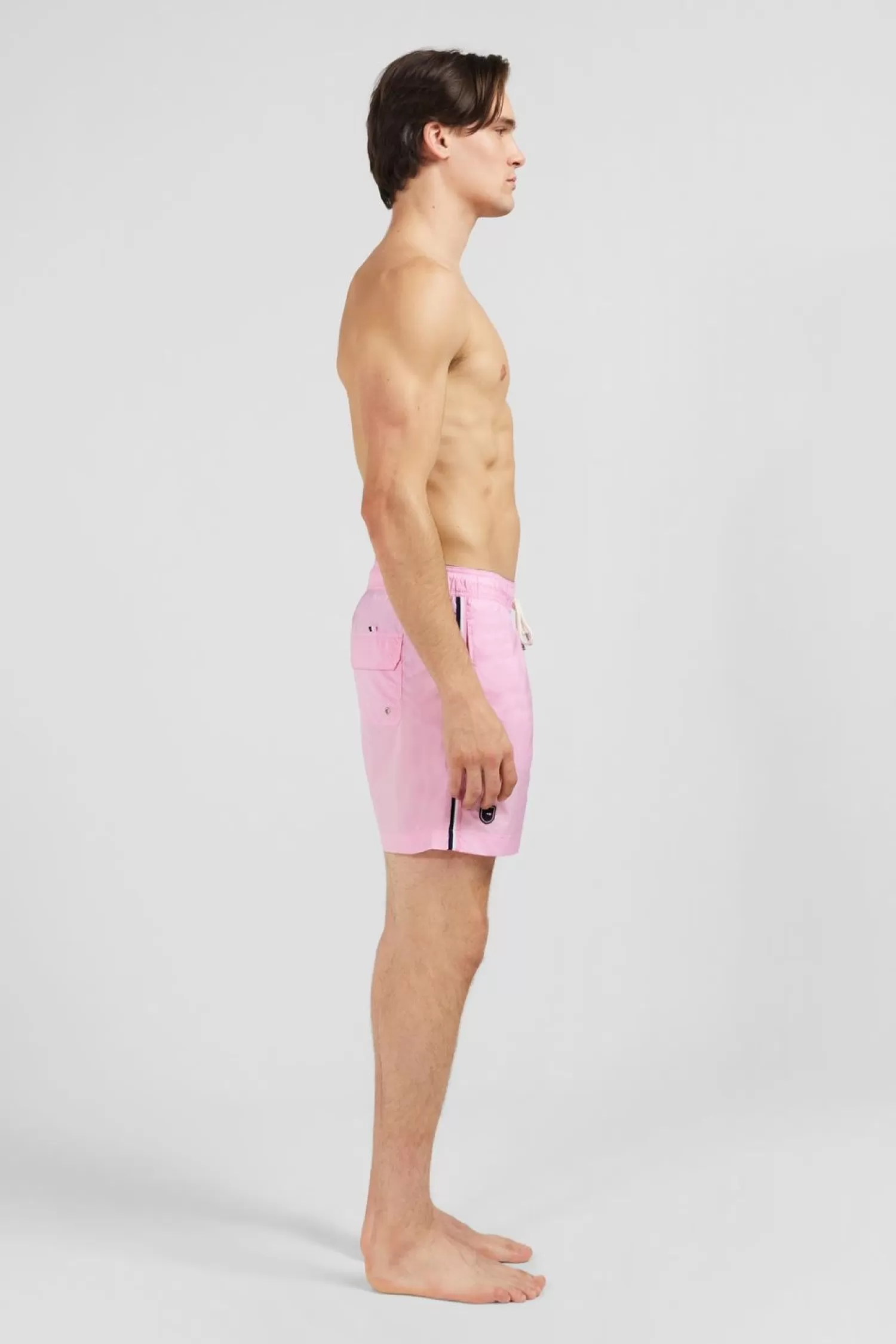 Eden Park Short De Bain Uni Detail Bandes Tricolores-Homme Maillots De Bain