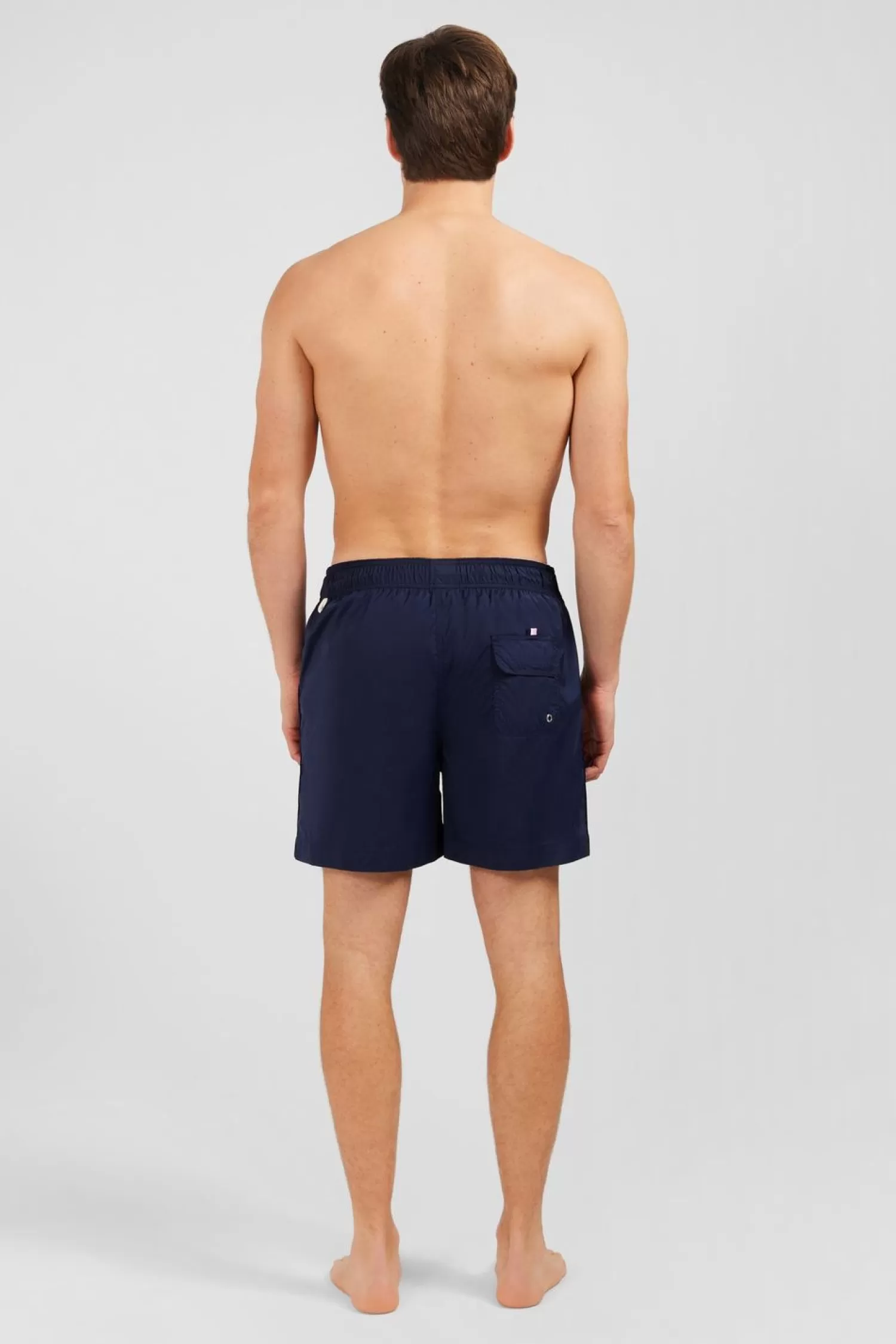 Eden Park Short De Bain Uni Detail Bandes Tricolores-Homme Maillots De Bain
