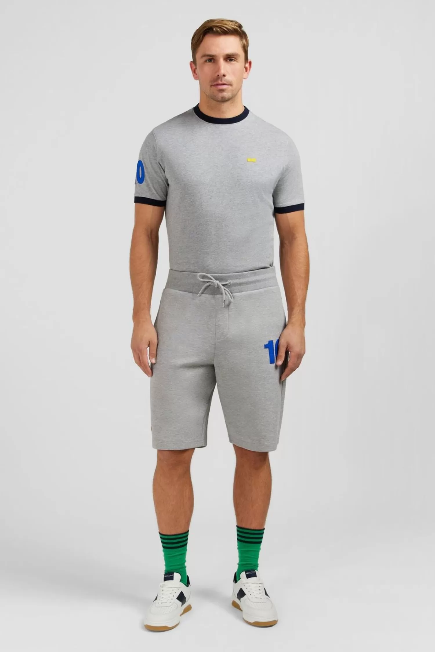 Eden Park Short Gris A Details Colores-Homme Shorts Et Bermudas