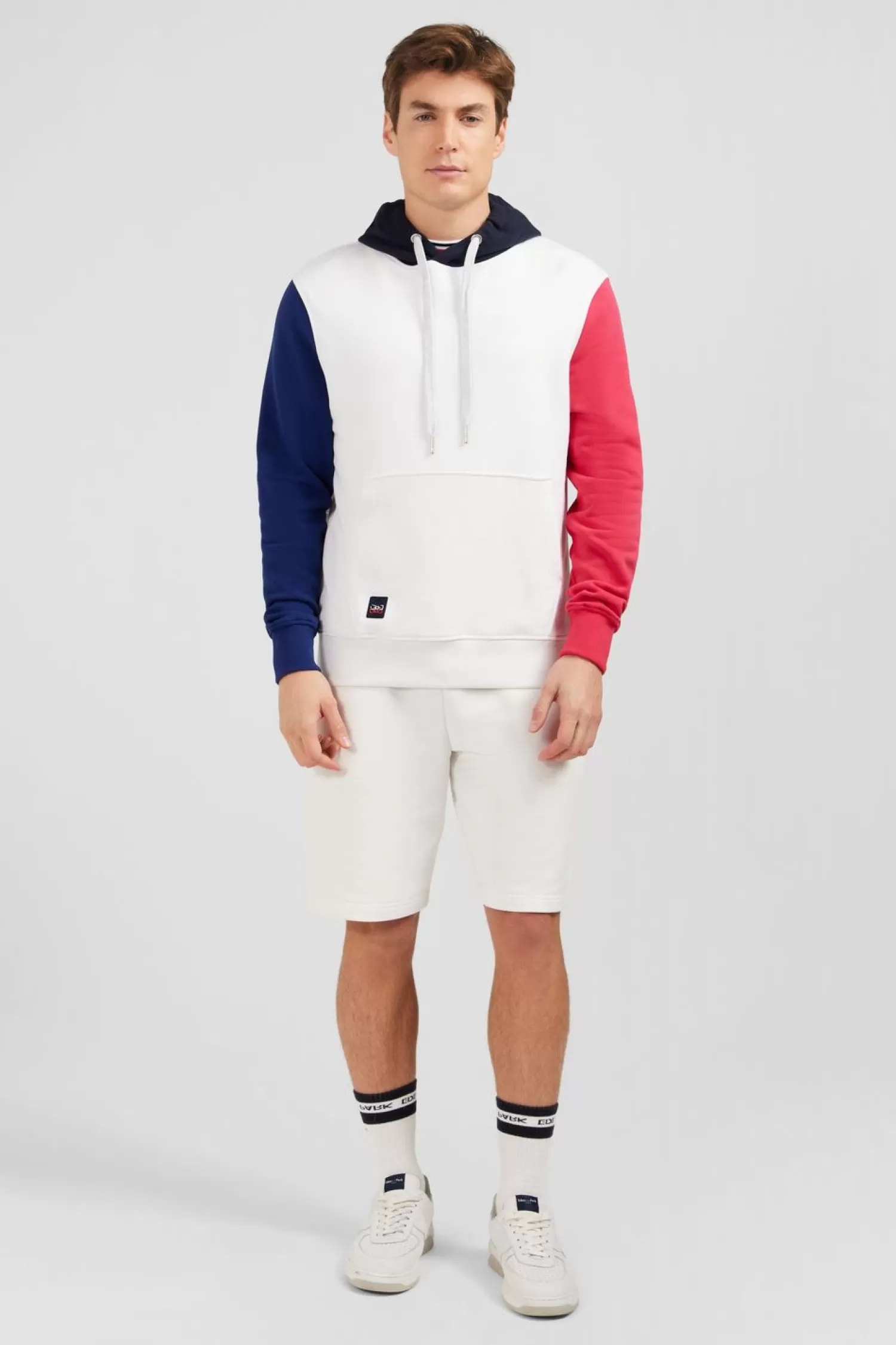 Eden Park Sweat A Capuche Colorblock Blanc-Homme Sweats