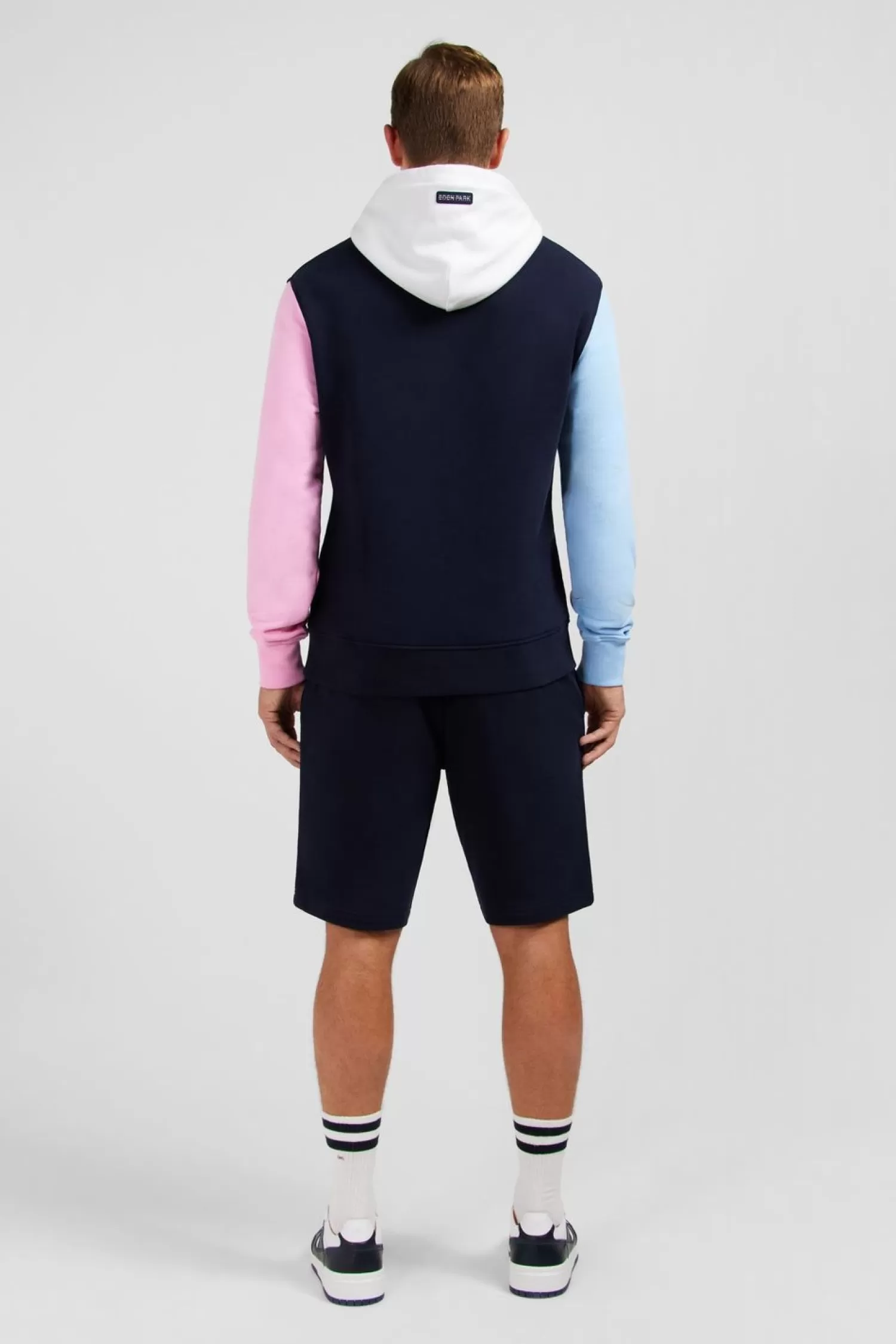 Eden Park Sweat A Capuche Colorblock Bleu Fonce-Homme Sweats