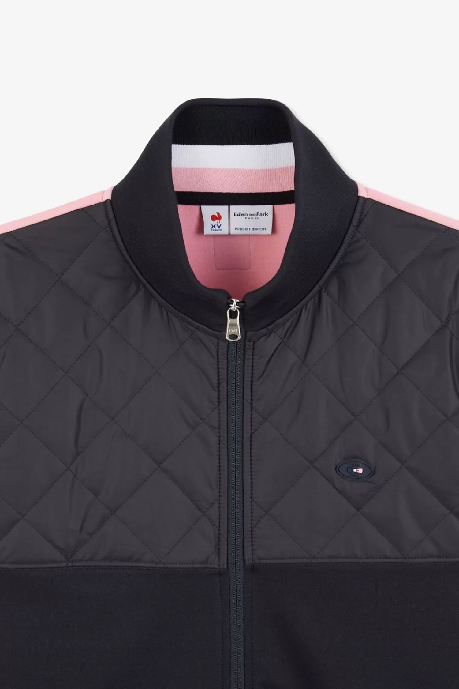 Eden Park Sweat Bleu Fonce Zippe Colorblock-Homme Sweats