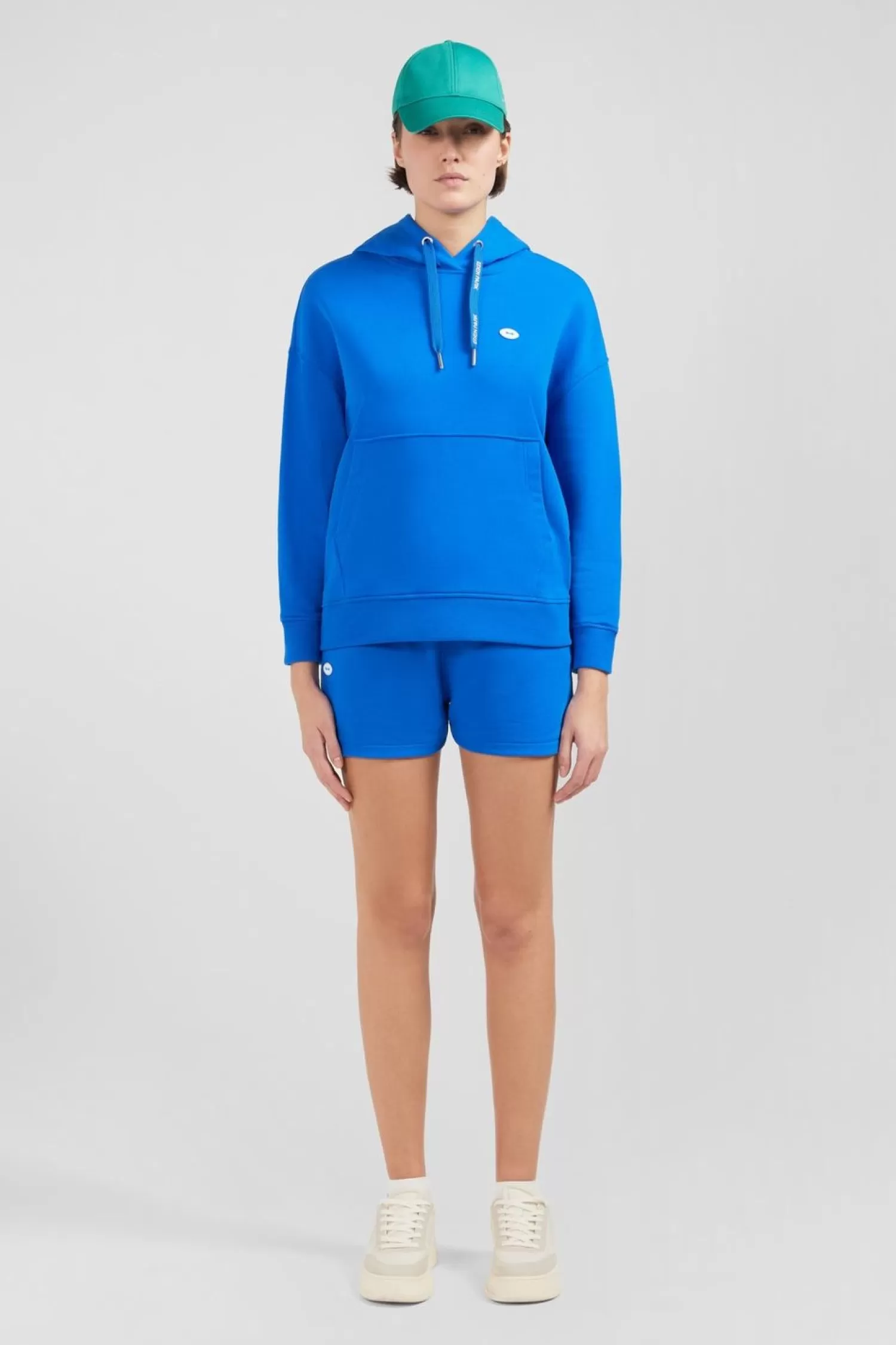 Eden Park Sweatshirt A Capuche En Molleton Bleu-Femme Sweats