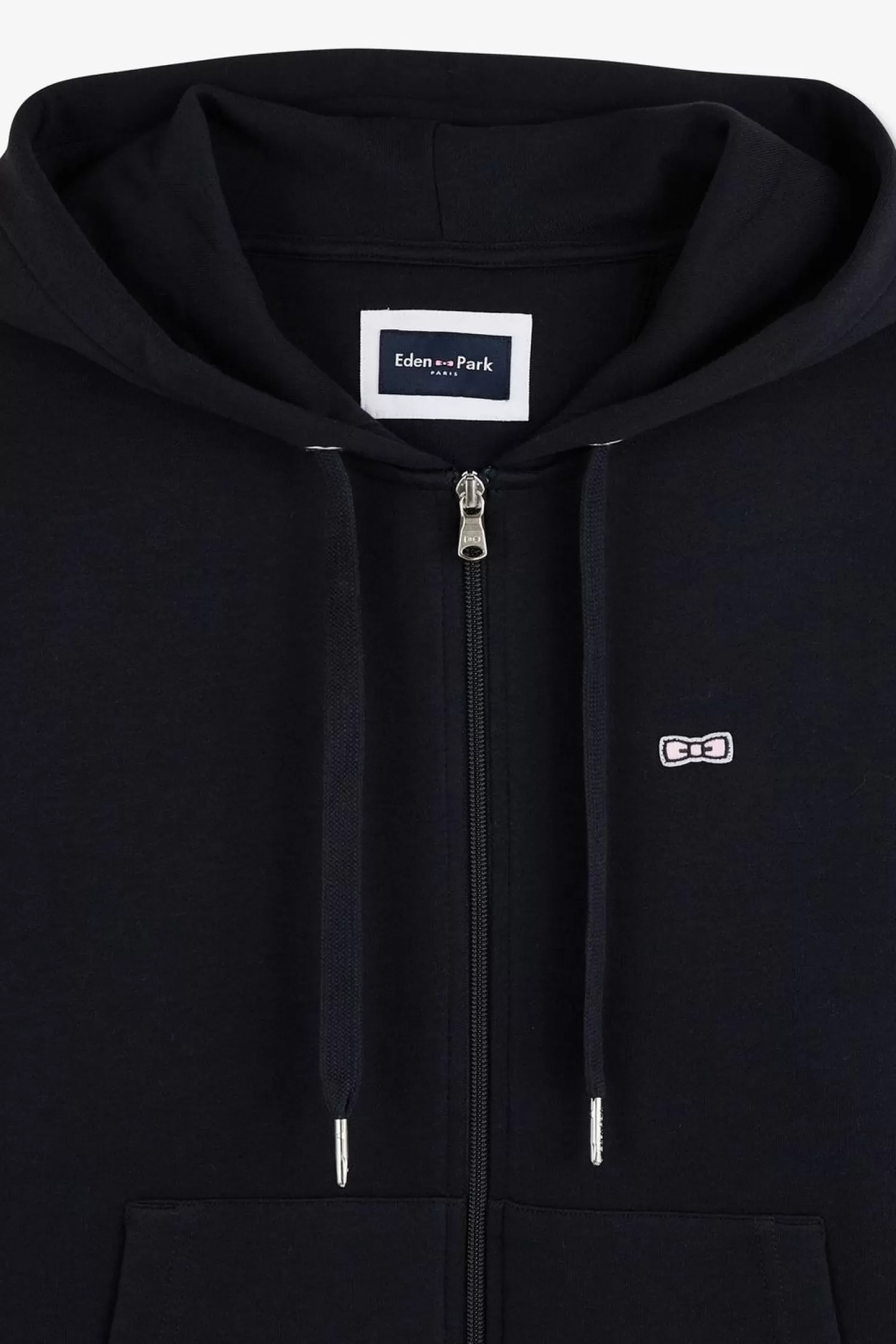 sweatshirt_a_capuche_en_molleton_marine_embleme_noeud_papillon_6.webp Eden Park Sweatshirt A Capuche En Molleton Marine Embleme Noeud Papillon-Homme Sweats