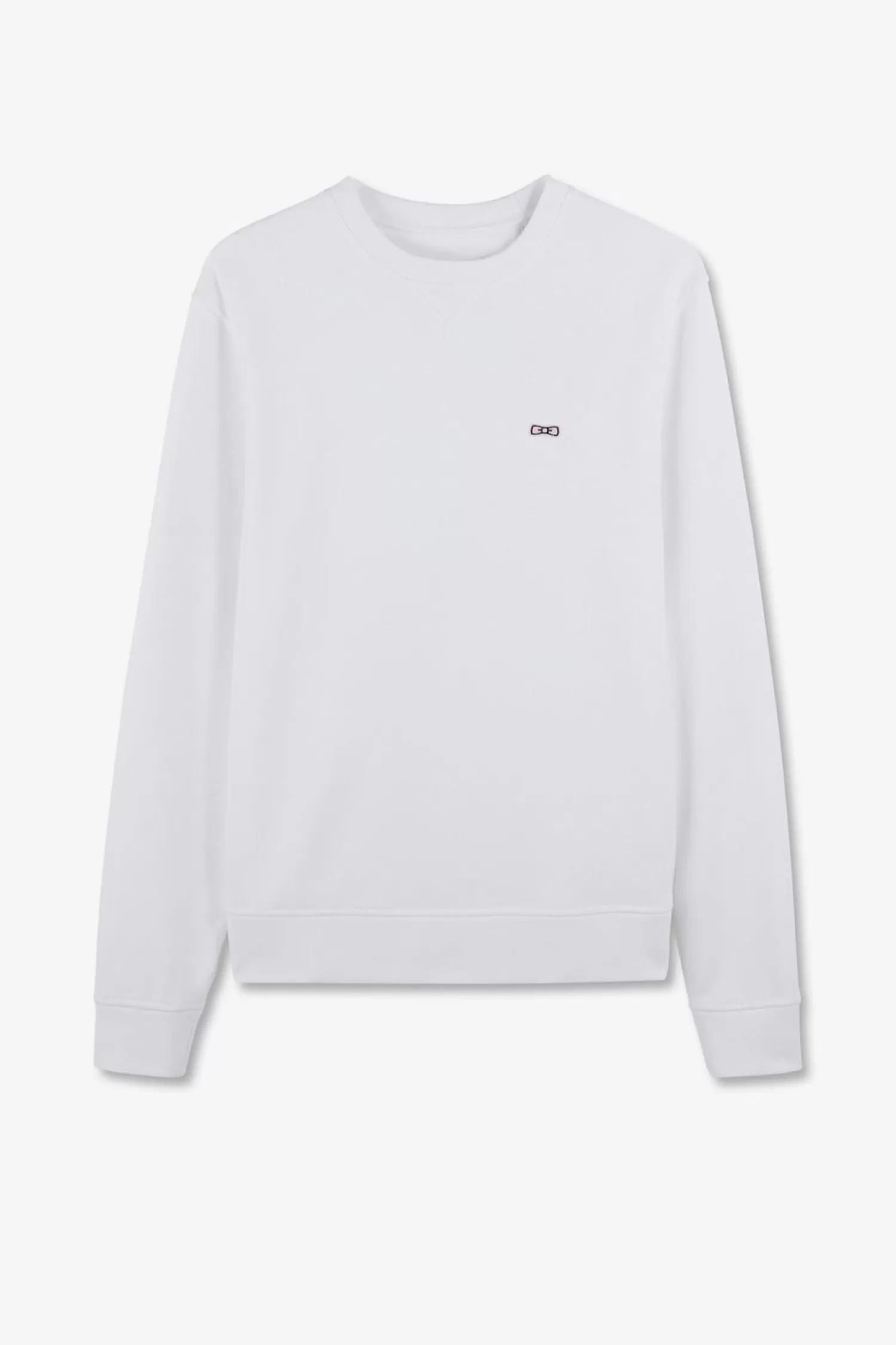 Eden Park Sweatshirt A Col Rond En Molleton Blanc Embleme Noeud Papillon-Homme Sweats