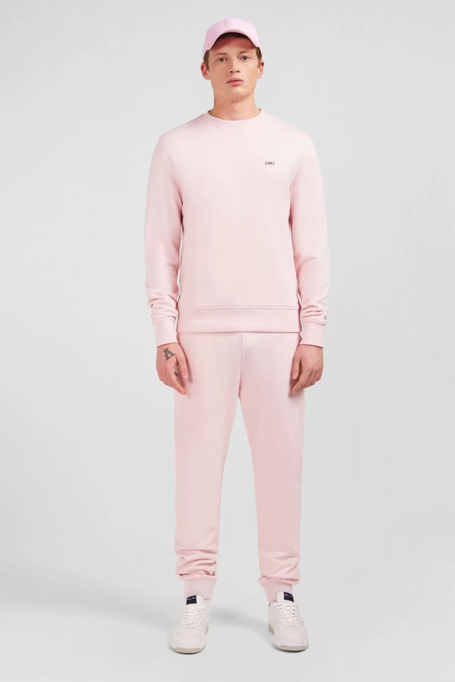 Eden Park Sweatshirt A Col Rond En Molleton Rose Embleme Noeud Papillon-Homme Sweats