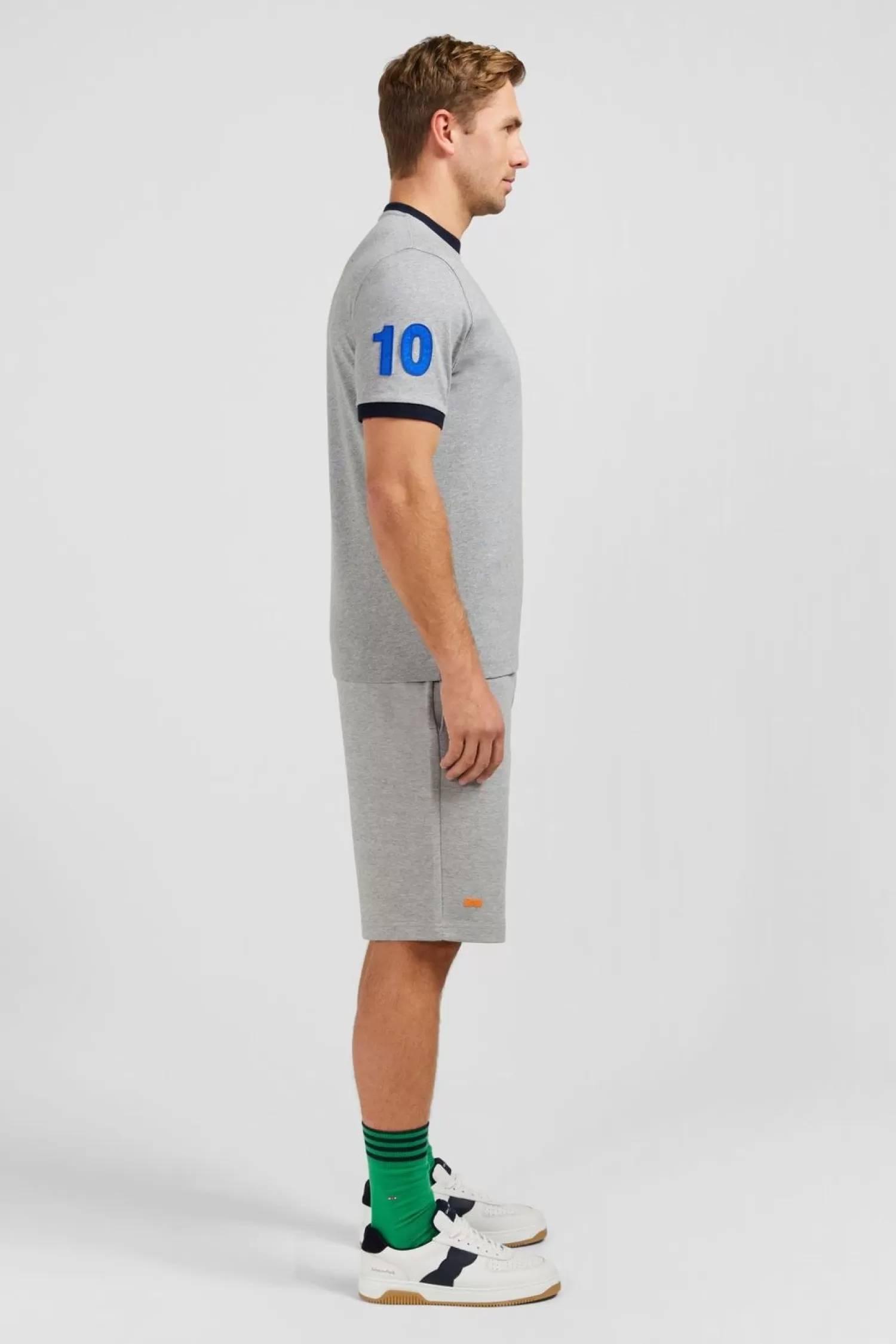 tshirt_a_manches_courtes_gris_clair_2.webp Eden Park T-Shirt A Manches Courtes Gris Clair-Homme T-Shirts