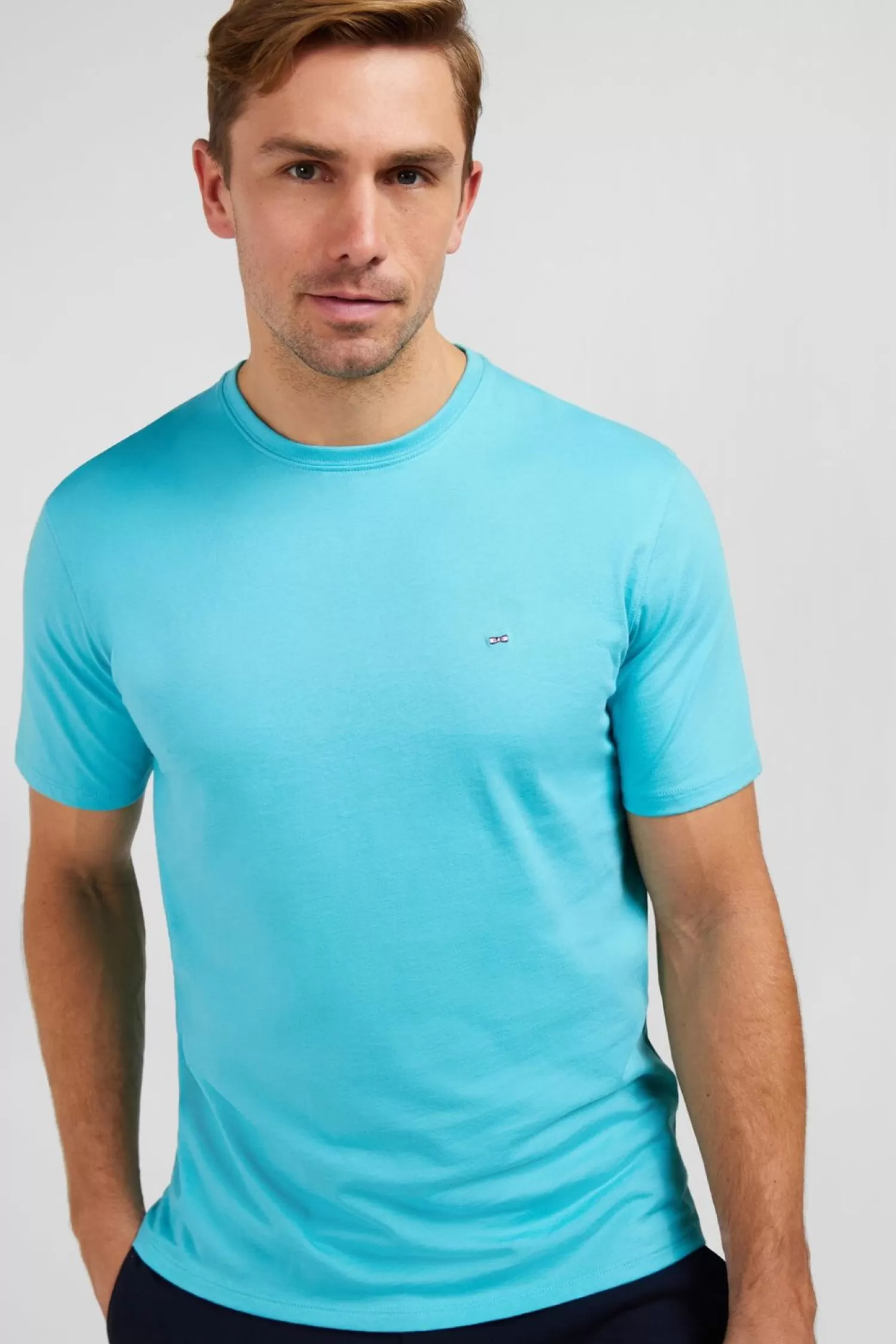 tshirt_bleu_a_manches_courtes_2.webp Eden Park T-Shirt Bleu A Manches Courtes-Homme T-Shirts