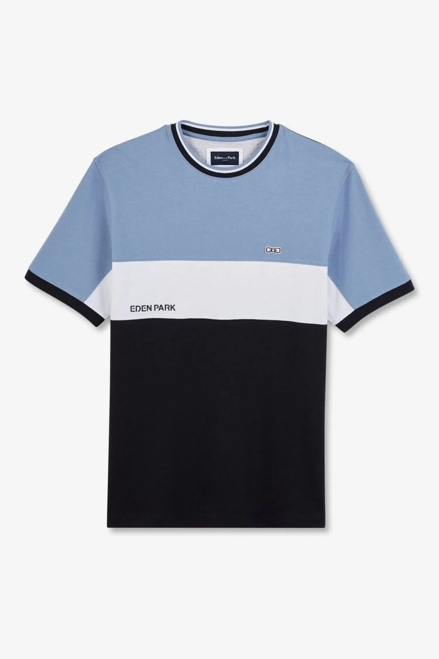 Eden Park T-Shirt Bleu Colorblock A Manches Courtes-Homme T-Shirts