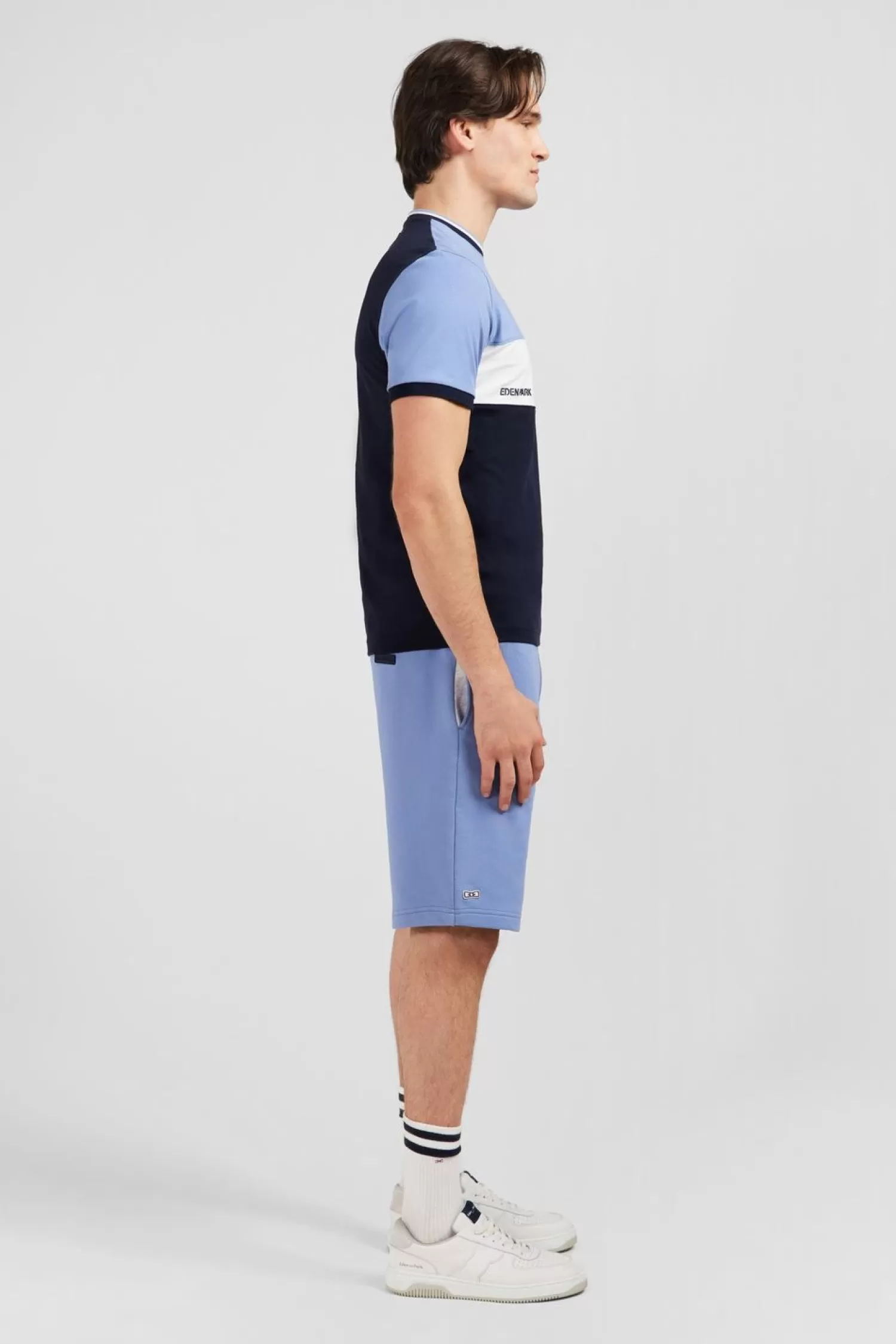 Eden Park T-Shirt Bleu Colorblock A Manches Courtes-Homme T-Shirts