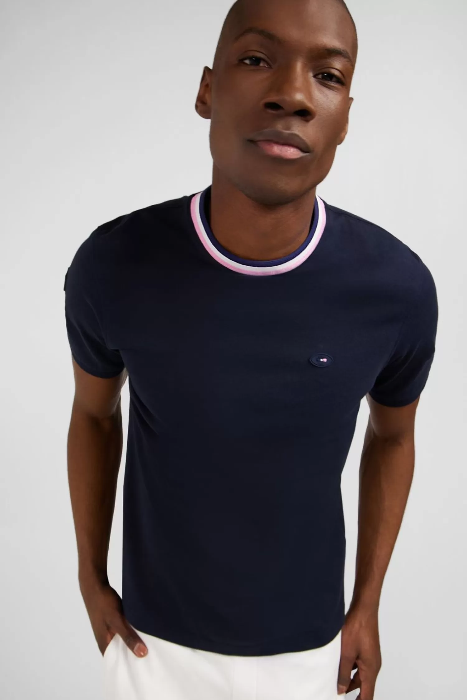 Eden Park T-Shirt Bleu Marine A Coq Xv De France Au Dos-Homme T-Shirts