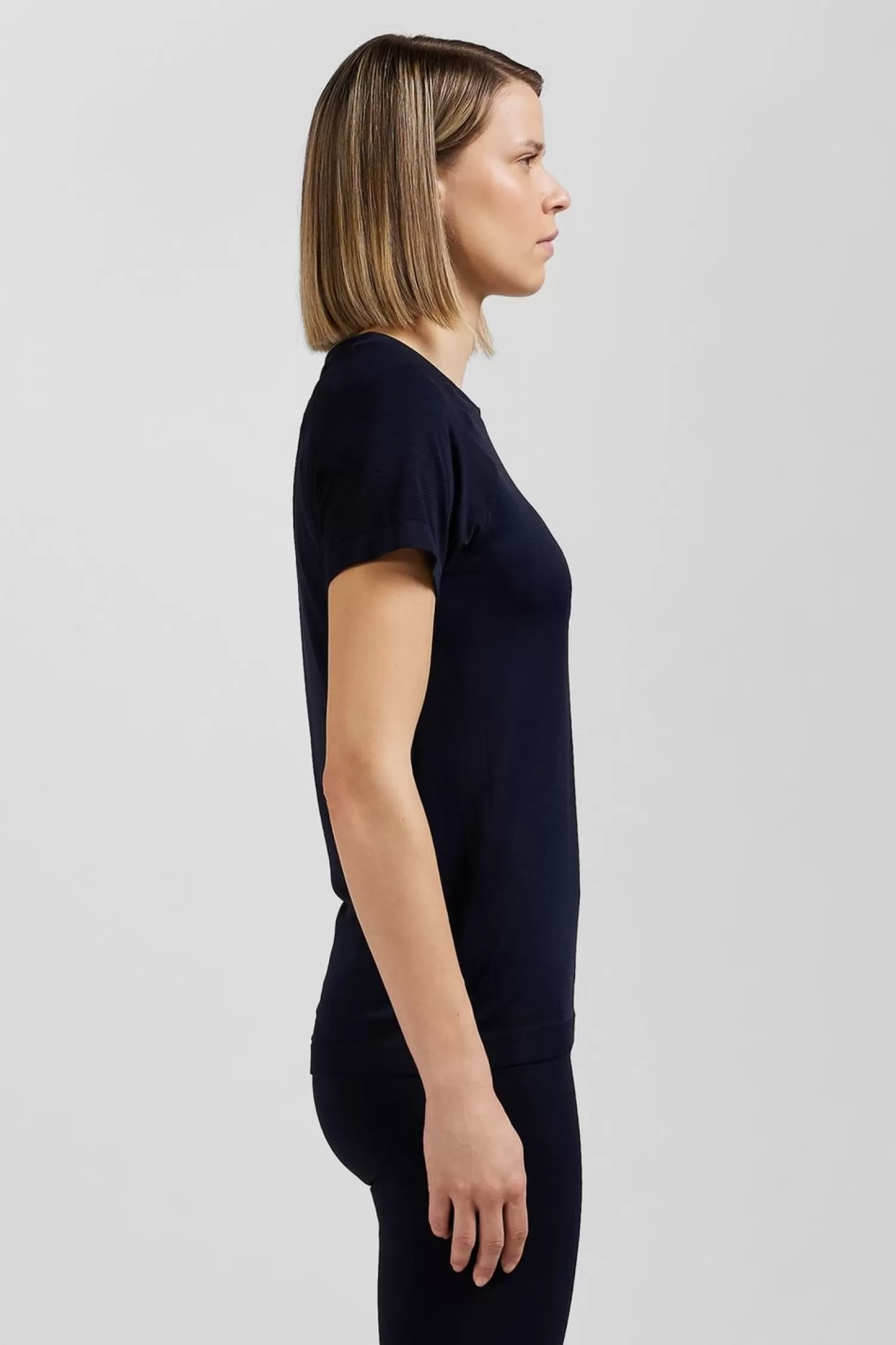 Eden Park T-Shirt De Sport Manches Courtes A Details Cercles Bleu Marine-Femme T-Shirts