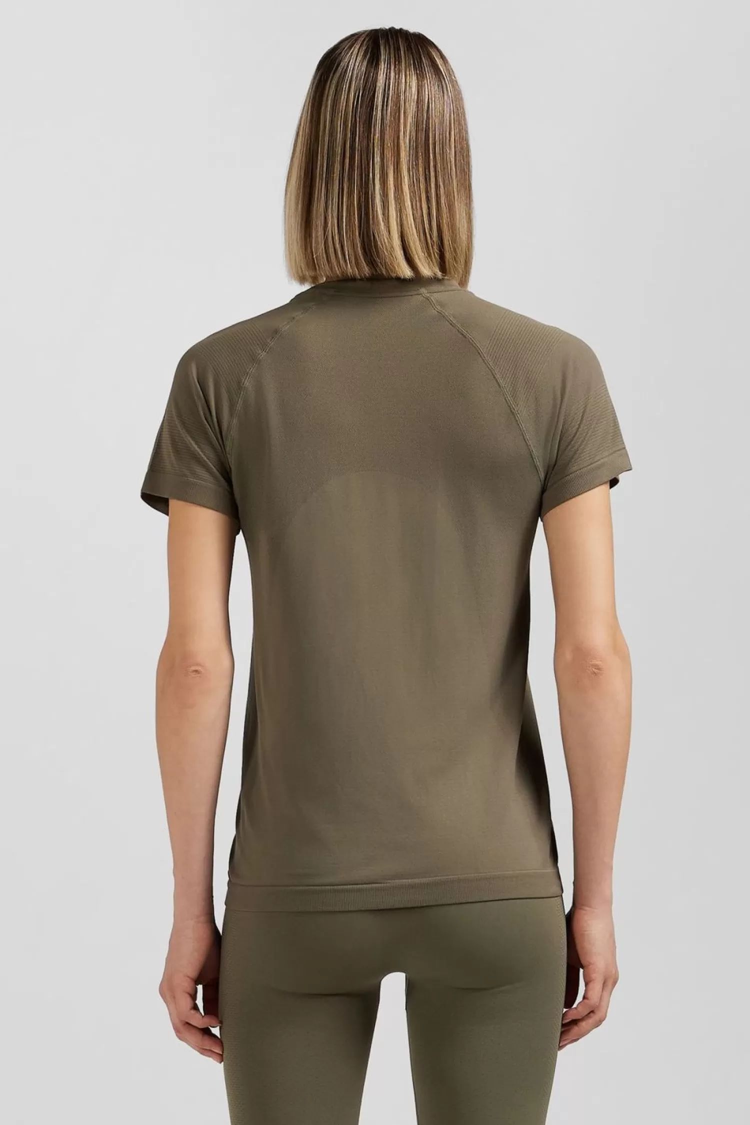 Eden Park T-Shirt De Sport Manches Courtes A Details Cercles Kaki-Femme T-Shirts