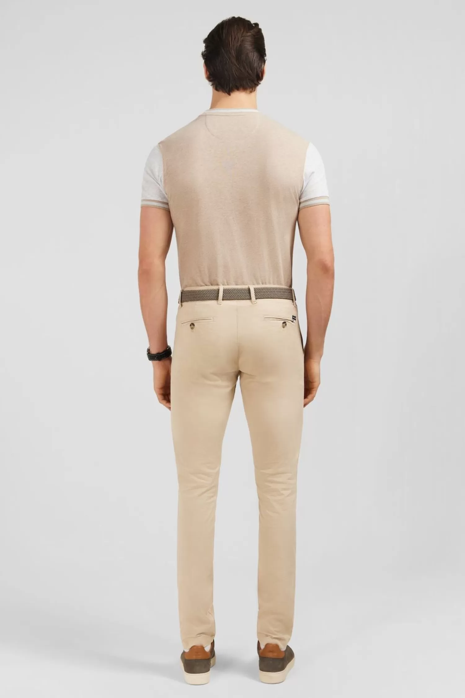 Eden Park T-Shirt Manches Courtes Beige Colorblock-Homme T-Shirts